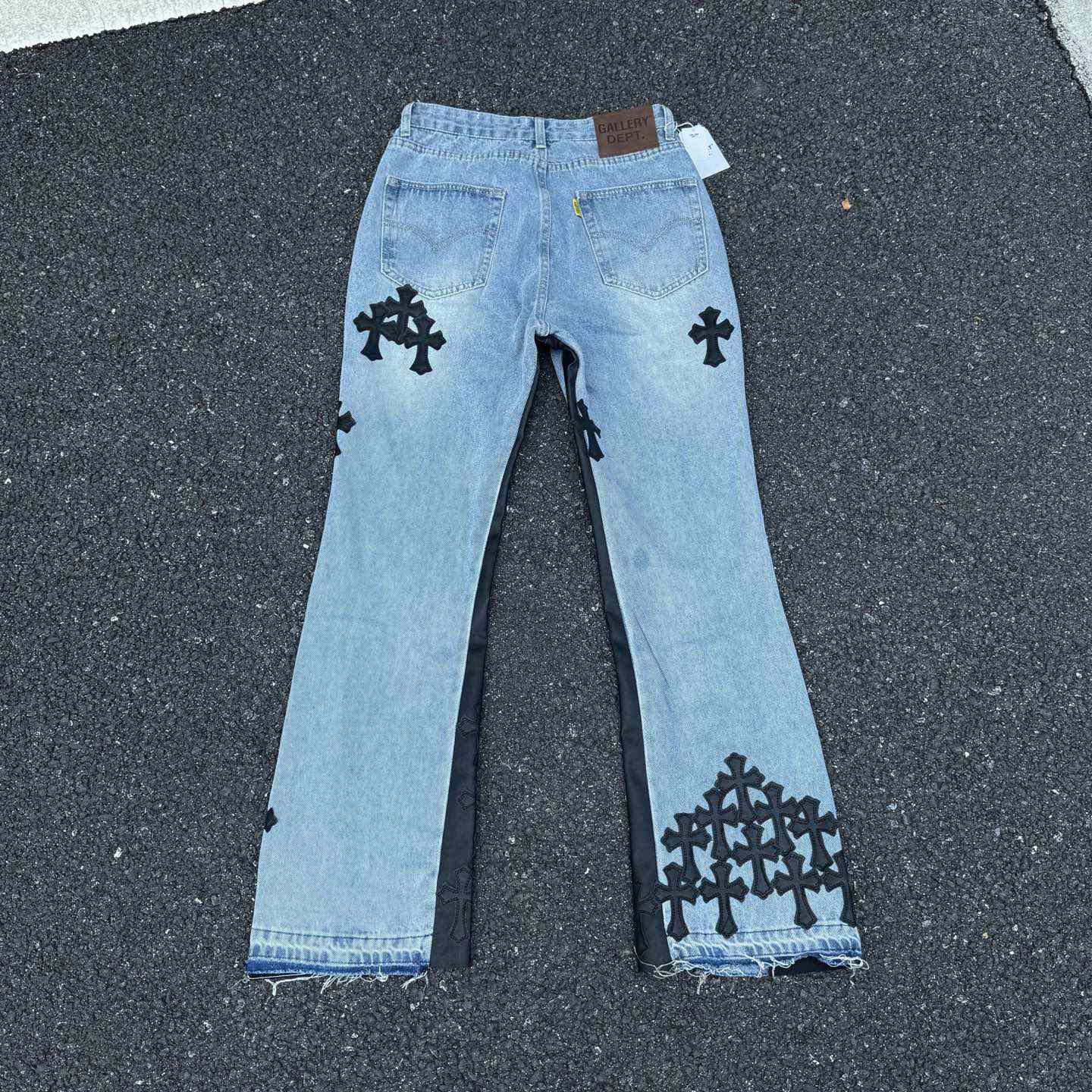 Chrome Hearts x Gallery Dept Cross Patch Flare Denim Jean - EUR FASHION