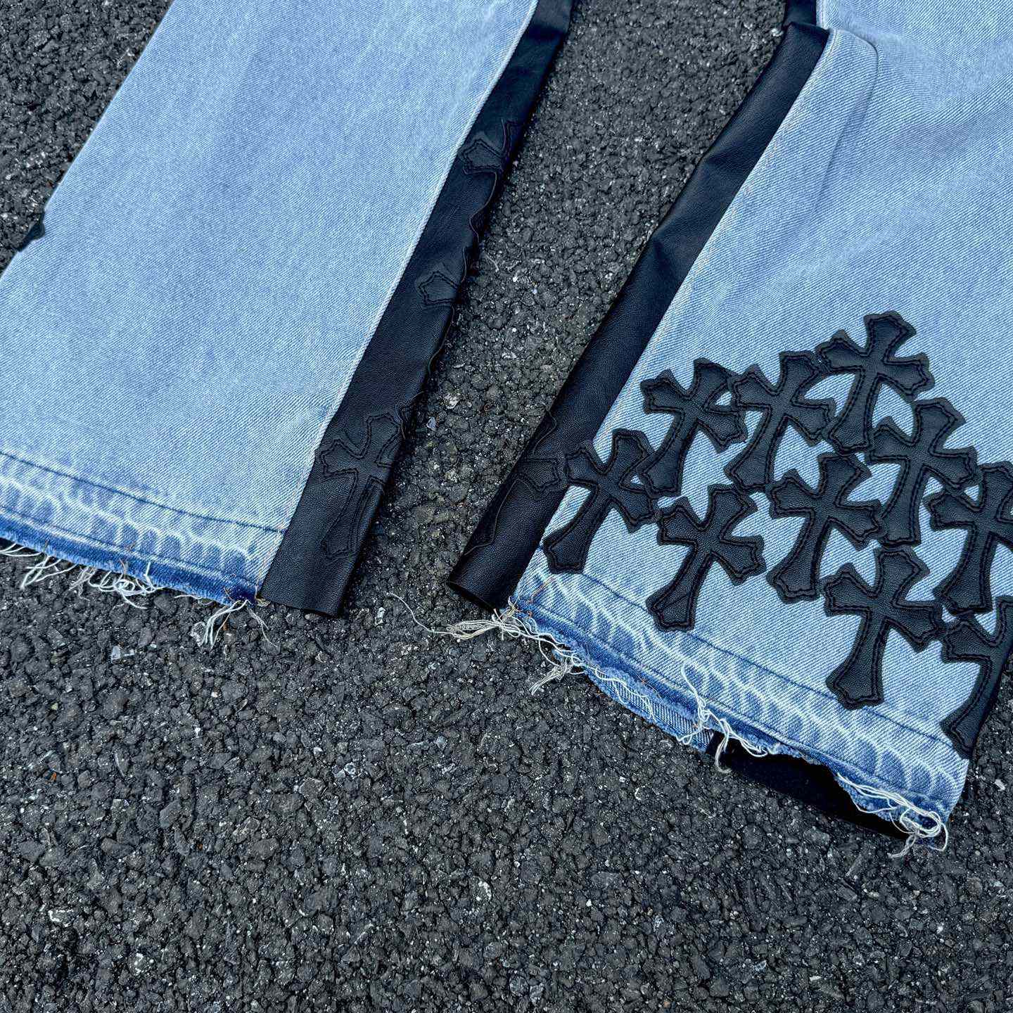 Chrome Hearts x Gallery Dept Cross Patch Flare Denim Jean - EUR FASHION