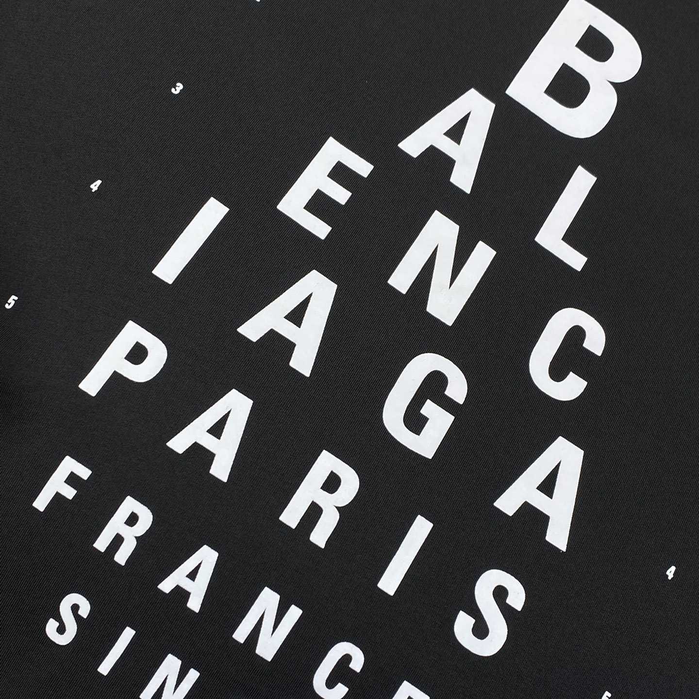 Balenciaga Eye Chart Distressed Oversize Cotton T-shirt - EUR FASHION