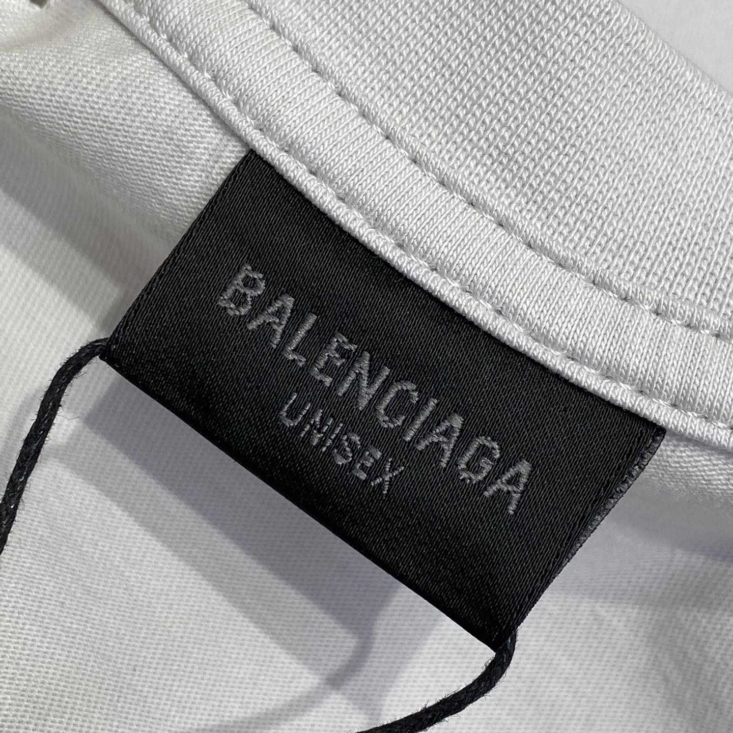 Balenciaga Eye Chart Distressed Oversize Cotton T-shirt - EUR FASHION