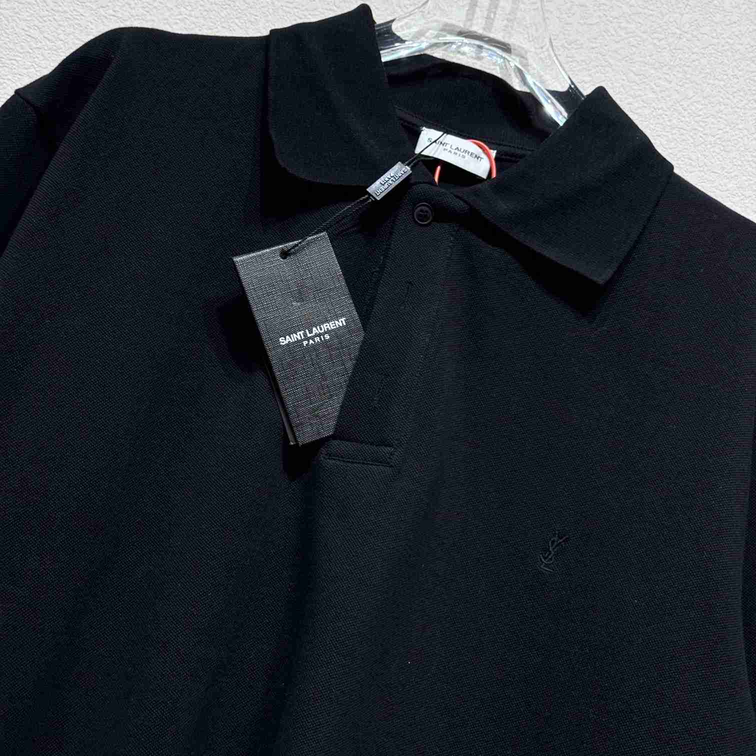 Saint Laurent Cassandre Polo Shirt In Striped Pique - EUR FASHION