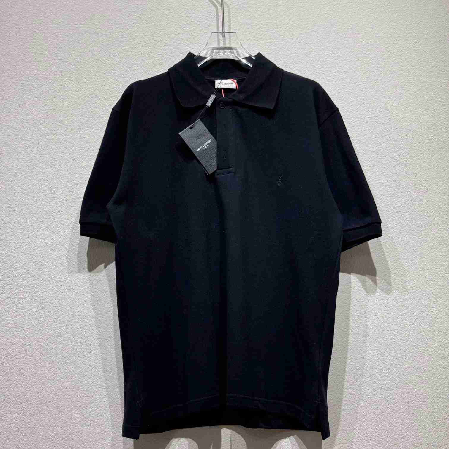 Saint Laurent Cassandre Polo Shirt In Striped Pique - EUR FASHION