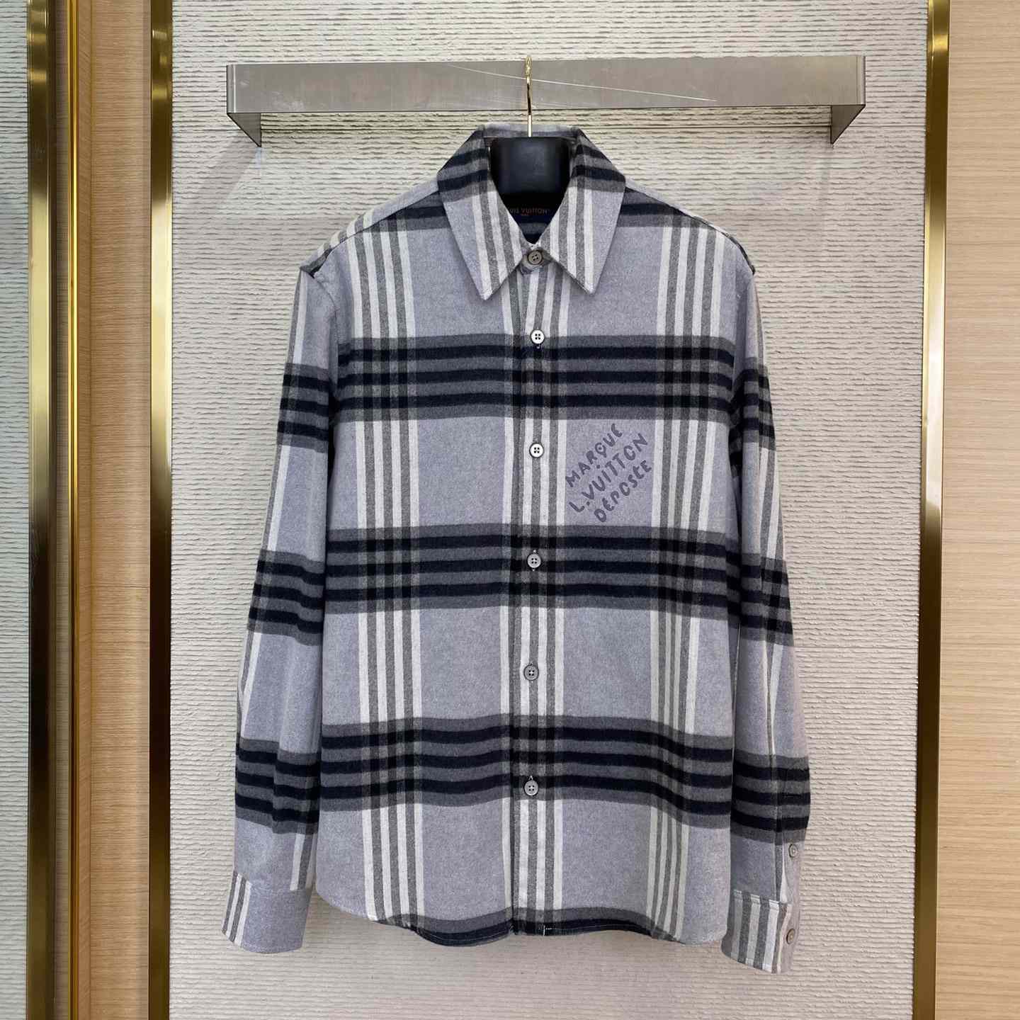 Louis Vuitton Long-Sleeved Cotton Flannel Shirt  1AFXST - EUR FASHION