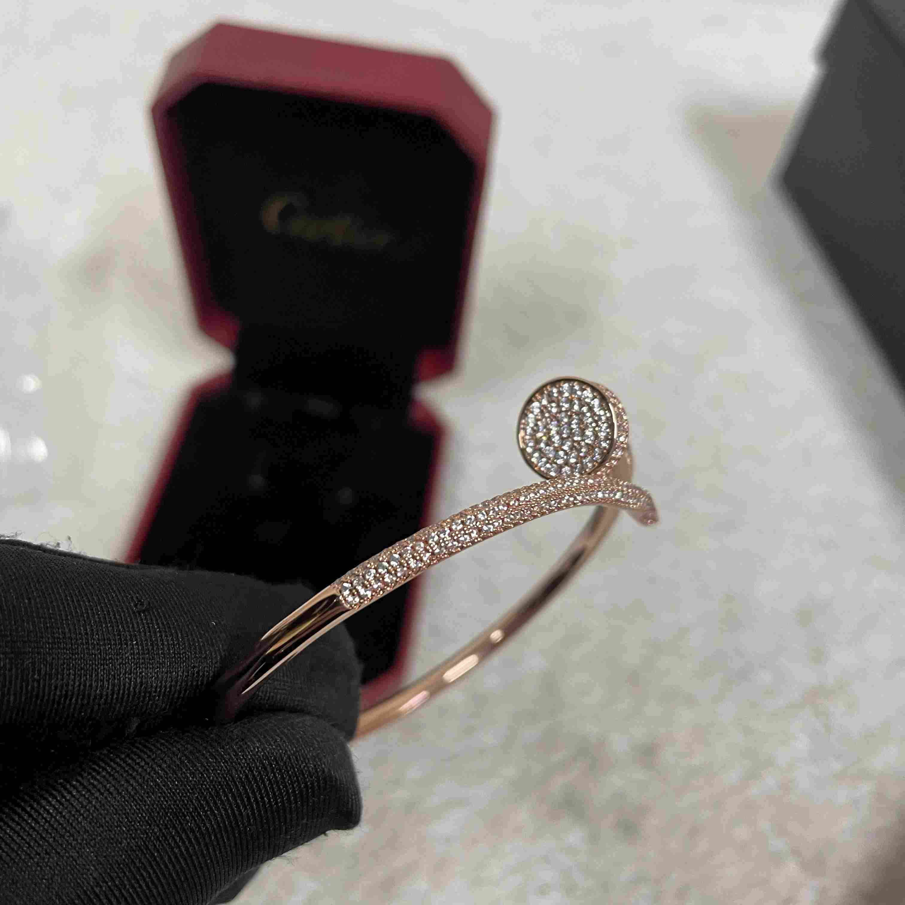 Cartier Juste un Clou Diamond Bracelets Rose Gold - EUR FASHION