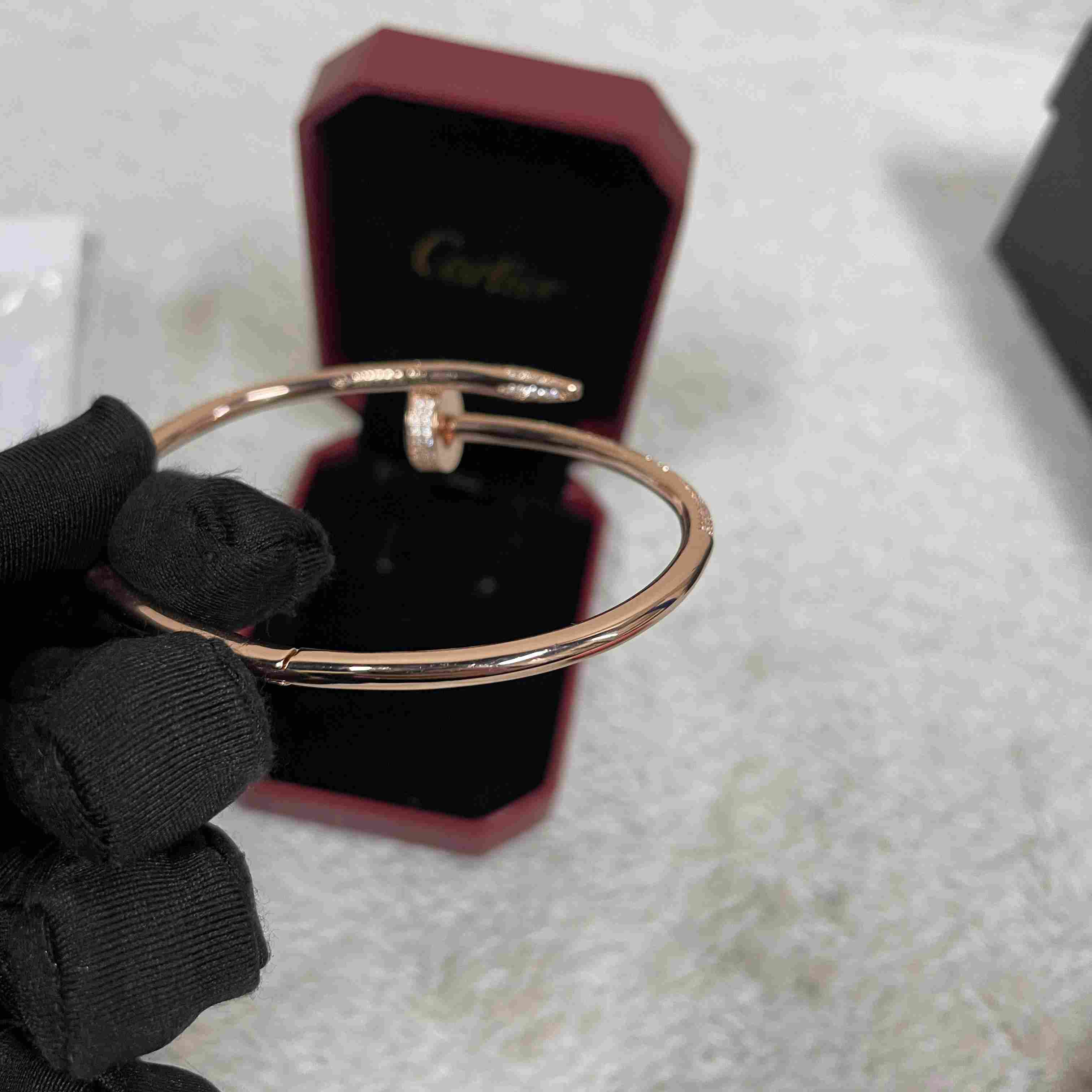 Cartier Juste un Clou Diamond Bracelets Rose Gold - EUR FASHION