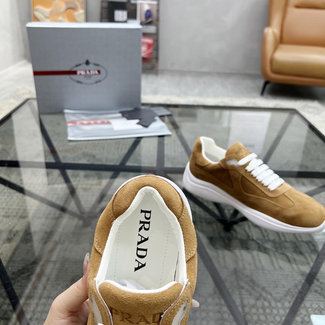 Prada America's Cup Suede Sneakers - EUR FASHION