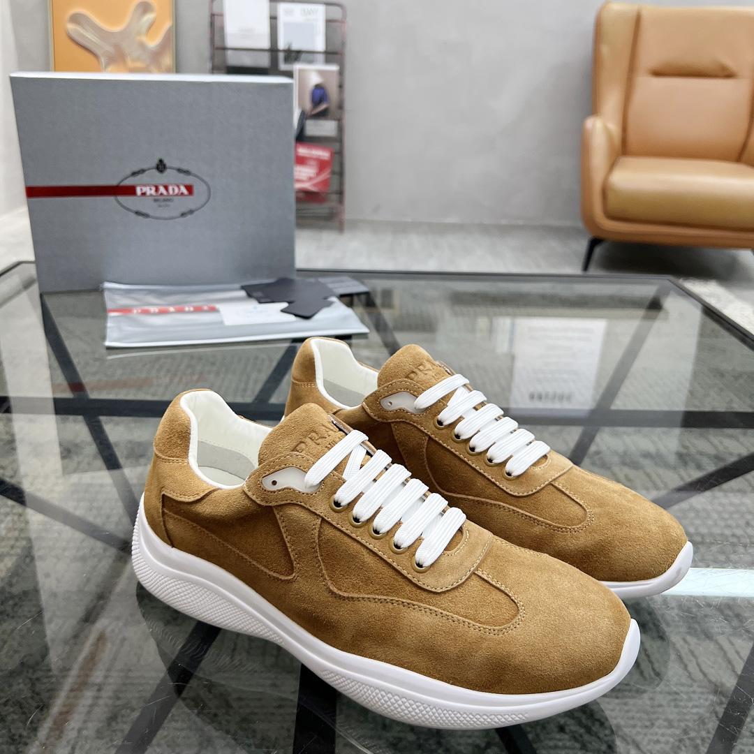 Prada America's Cup Suede Sneakers - EUR FASHION