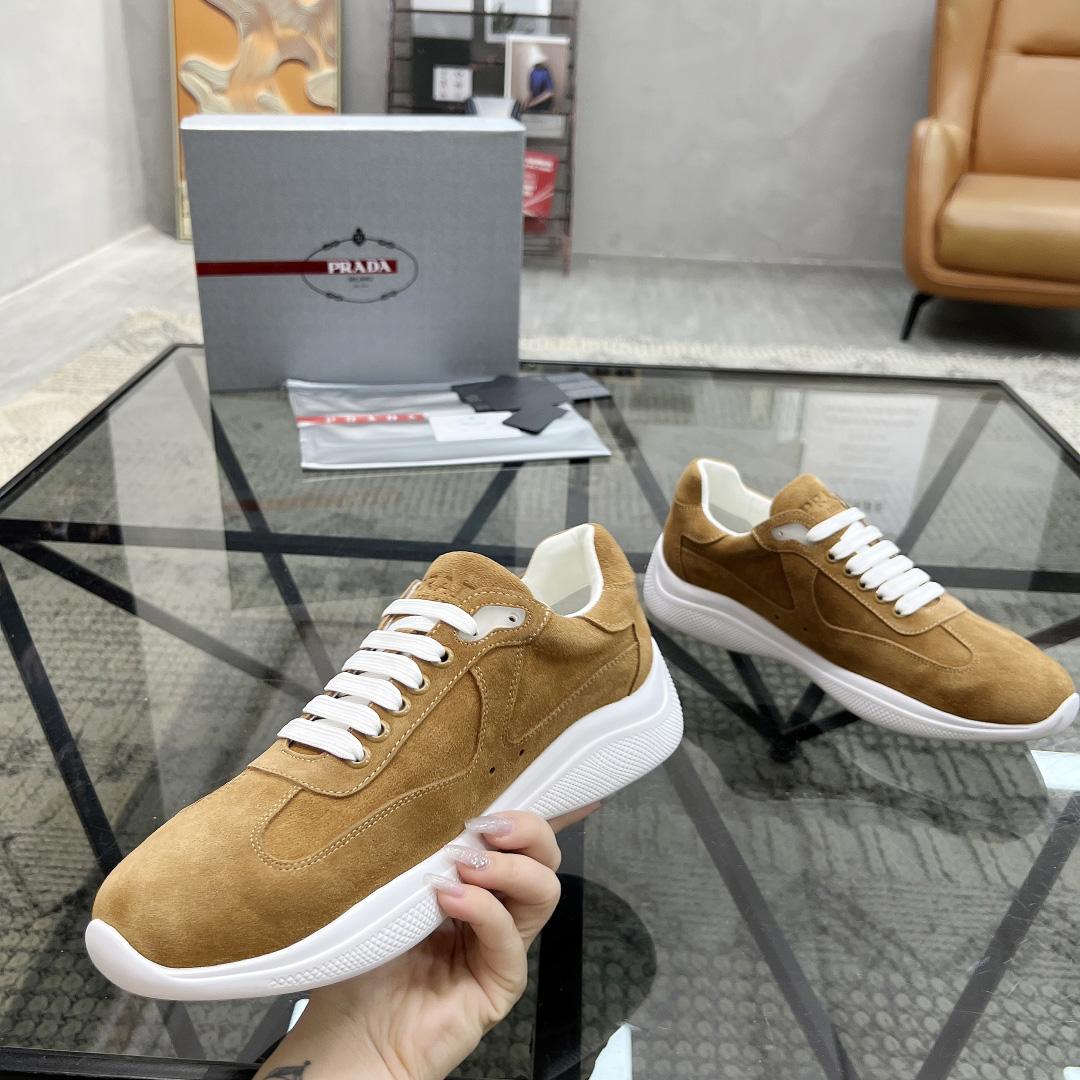 Prada America's Cup Suede Sneakers - EUR FASHION