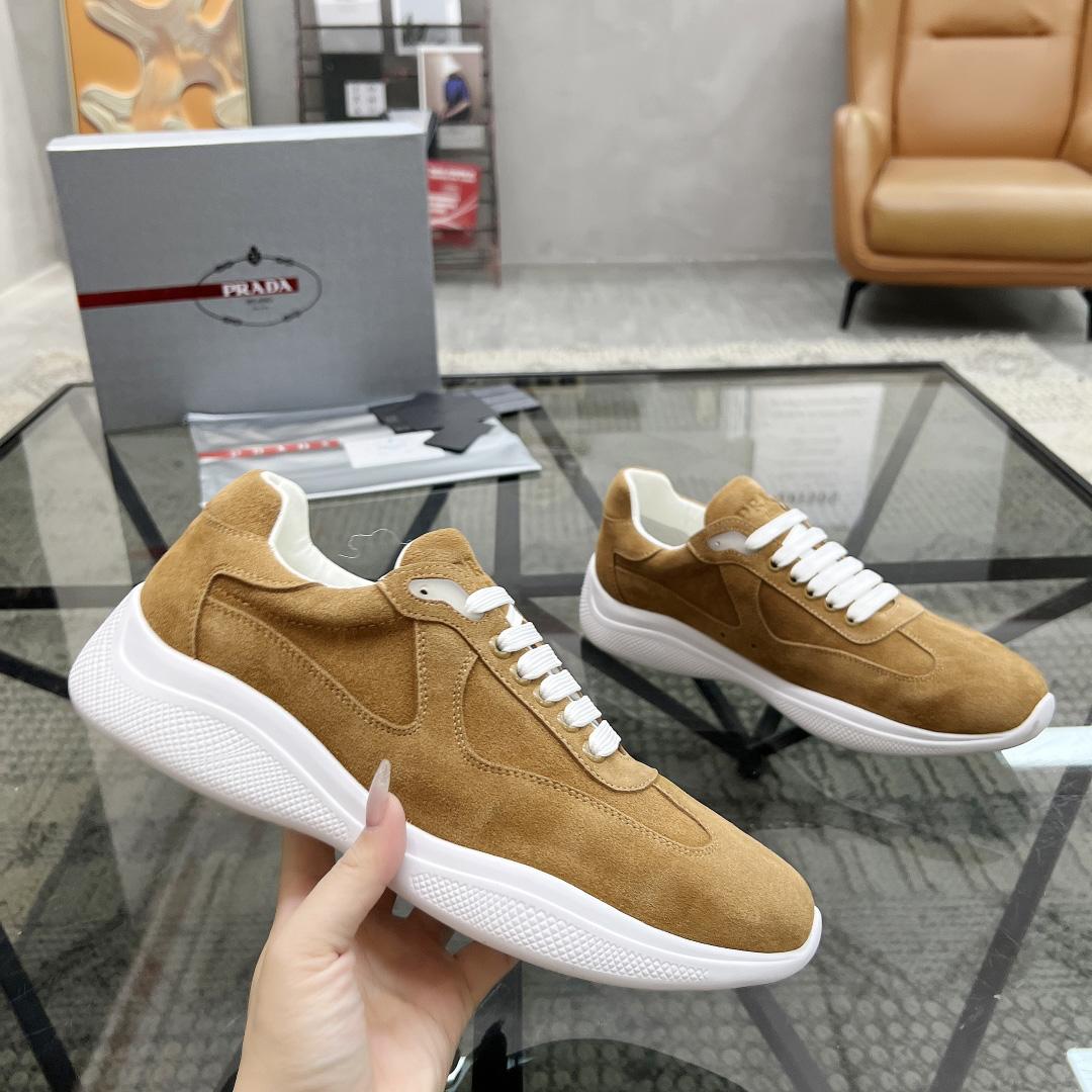 Prada America's Cup Suede Sneakers - EUR FASHION