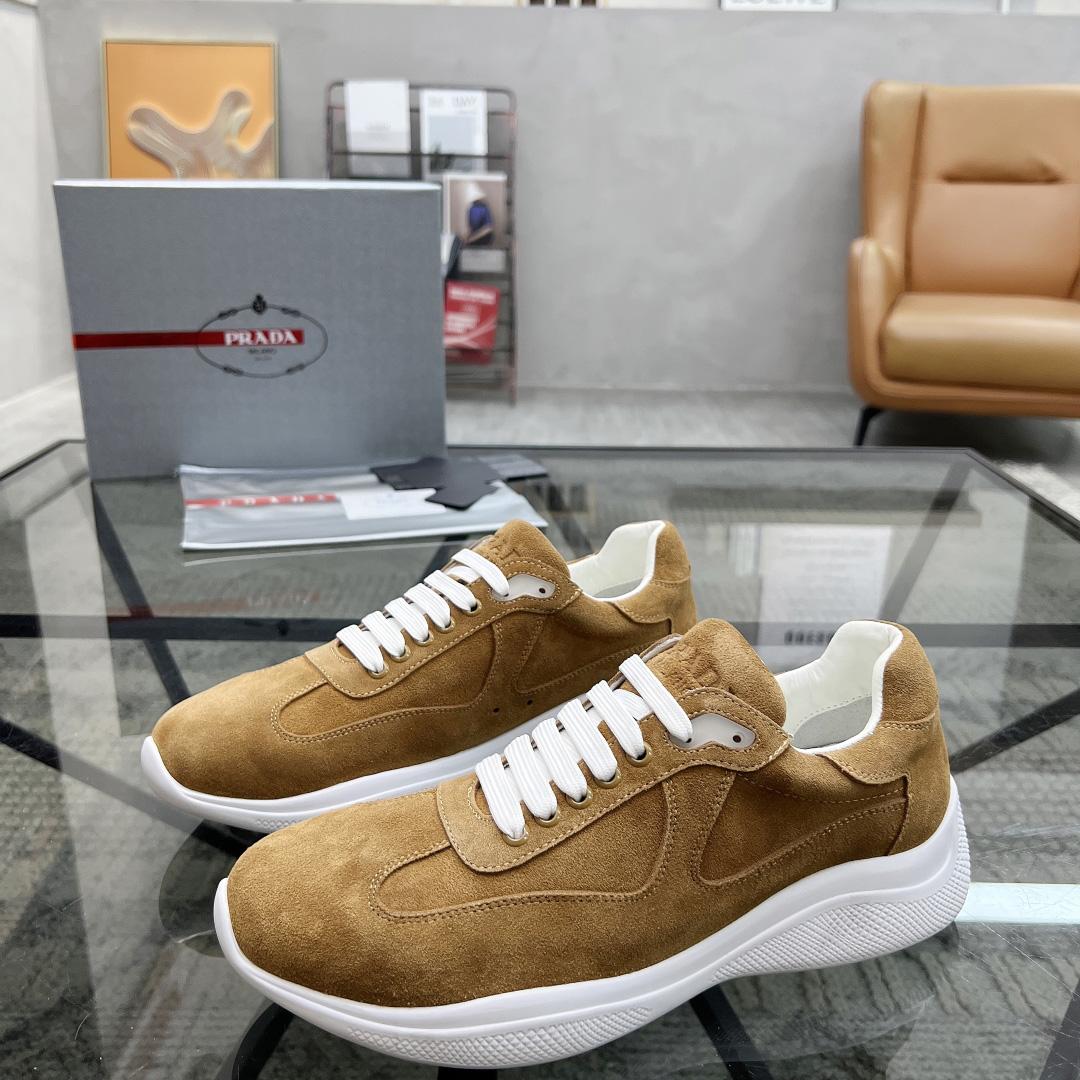 Prada America's Cup Suede Sneakers - EUR FASHION