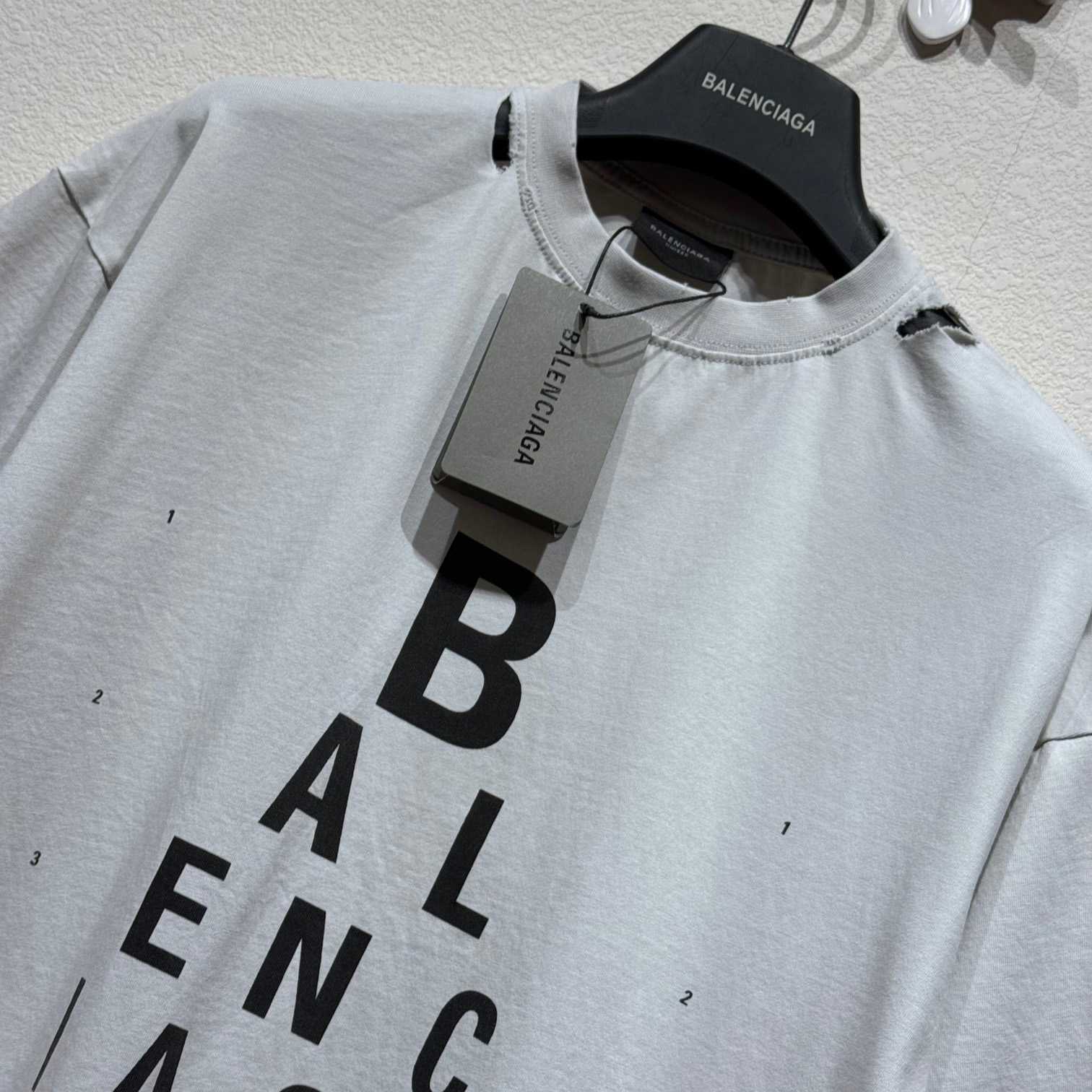 Balenciaga Optical T-Shirt Oversized In White - EUR FASHION