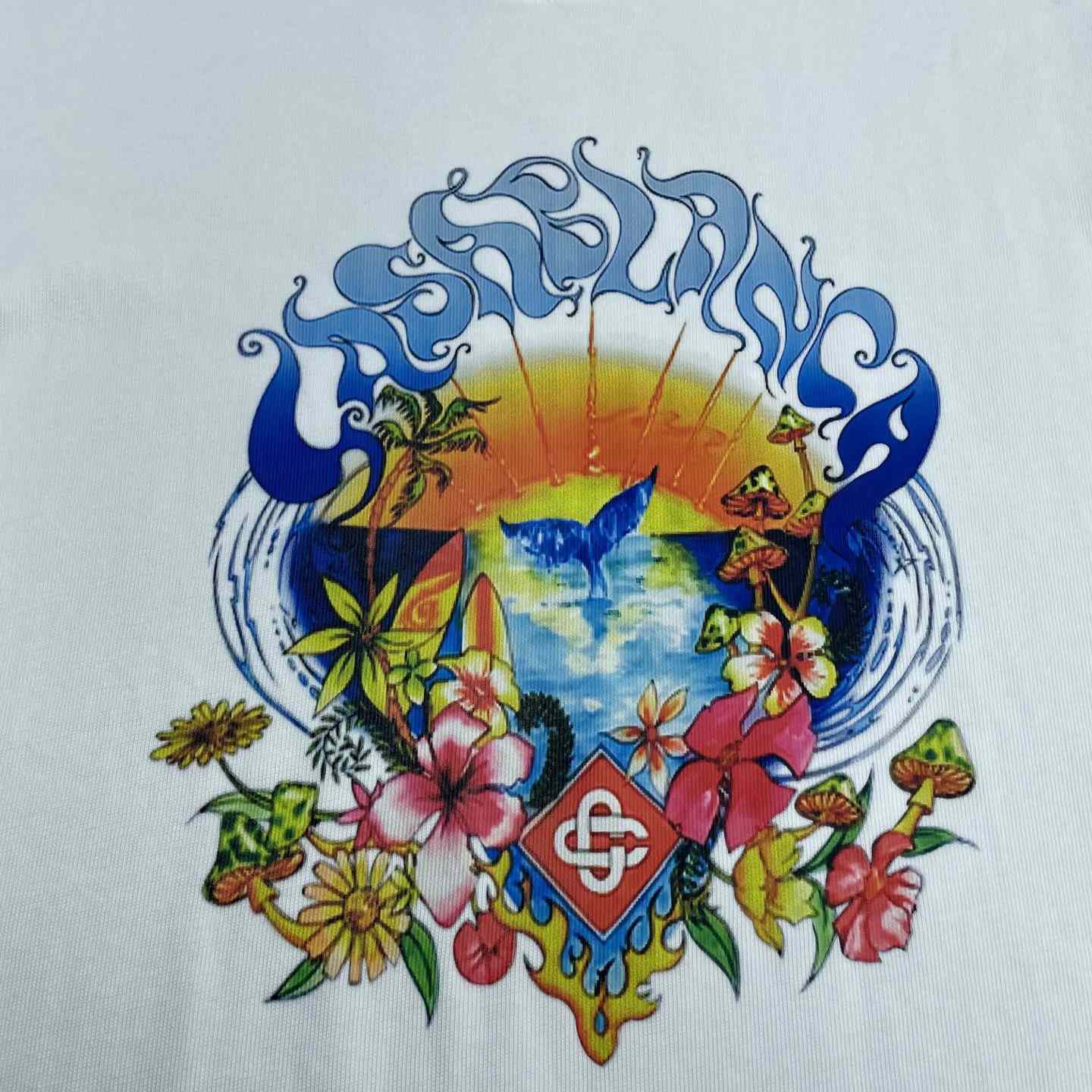 Casablanca Surf Trip Printed Tee - White  C996 - EUR FASHION