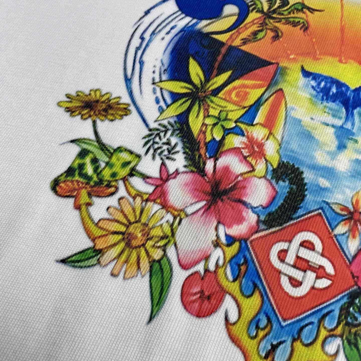 Casablanca Surf Trip Printed Tee - White  C996 - EUR FASHION