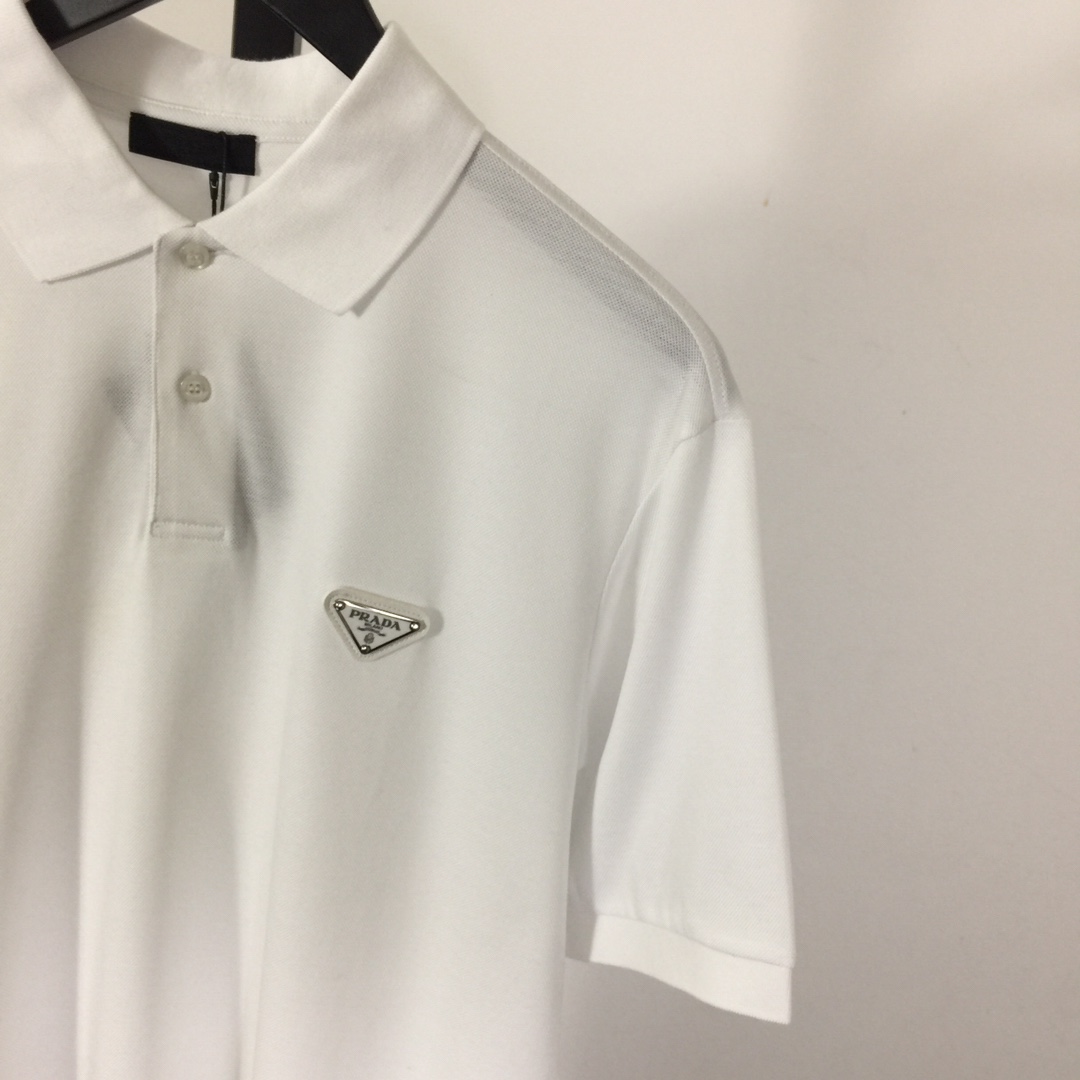 Prada Logo Cotton Polo Shirt - EUR FASHION