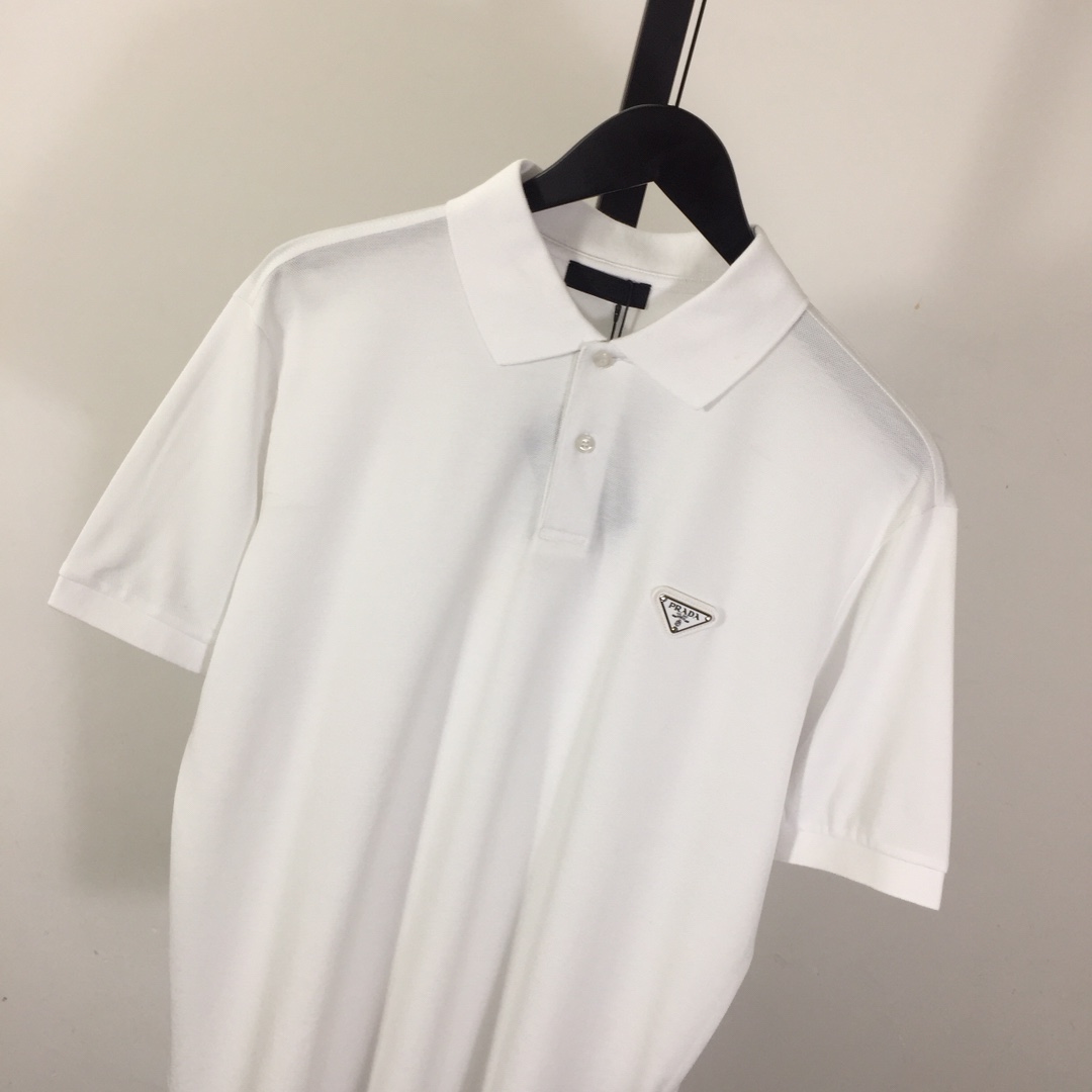 Prada Logo Cotton Polo Shirt - EUR FASHION