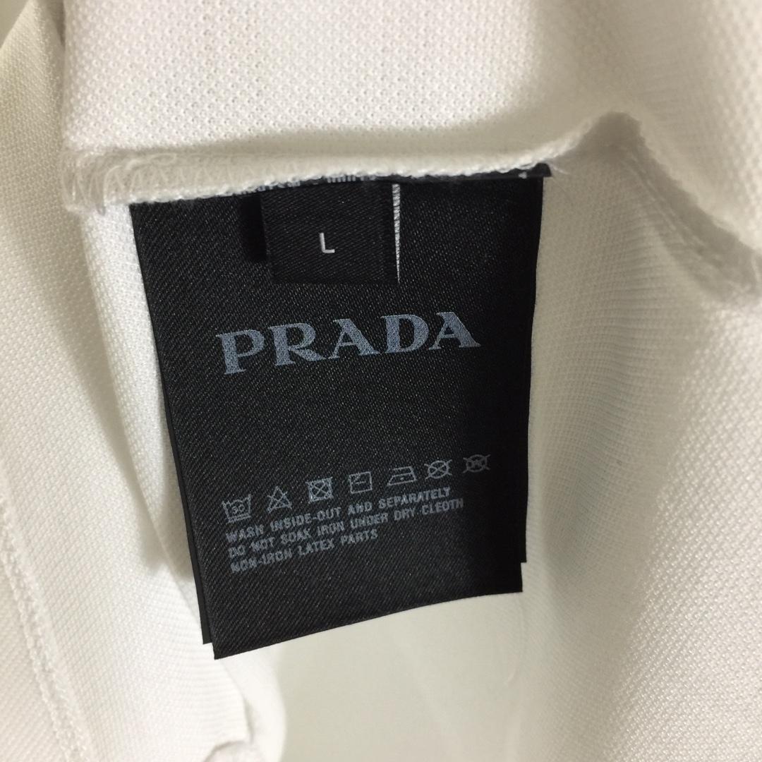 Prada Logo Cotton Polo Shirt - EUR FASHION