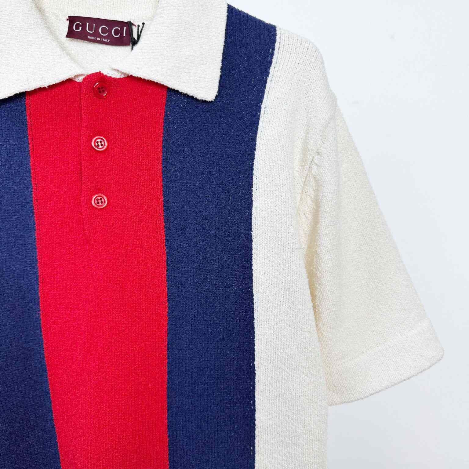 Gucci Cotton Blend Terry Knit Polo Shirt  - EUR FASHION