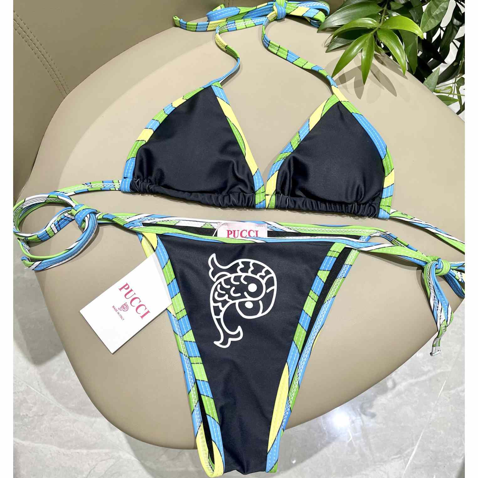 Pucci Iride-Print Bikini Top And Bikini Briefs - EUR FASHION