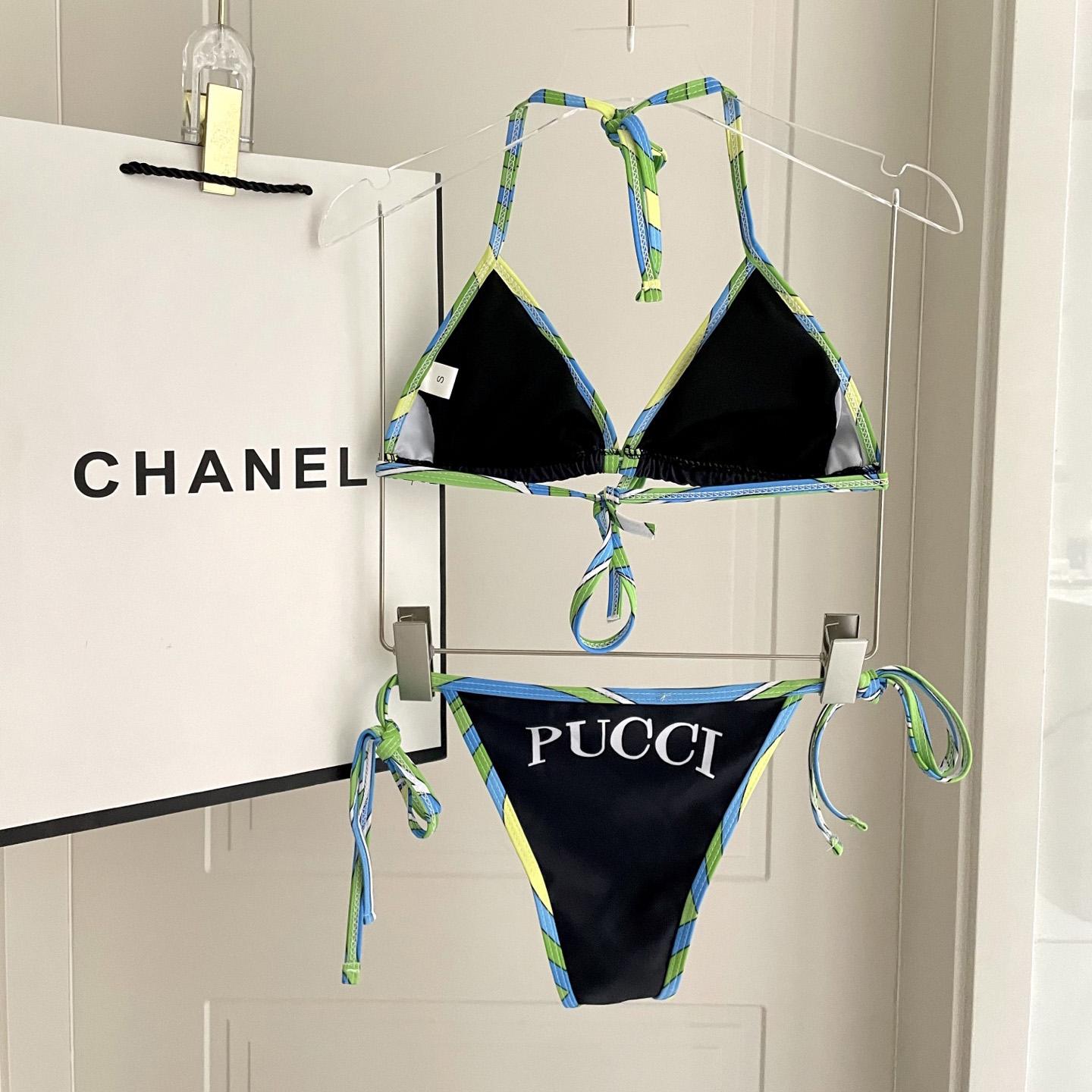 Pucci Iride-Print Bikini Top And Bikini Briefs - EUR FASHION