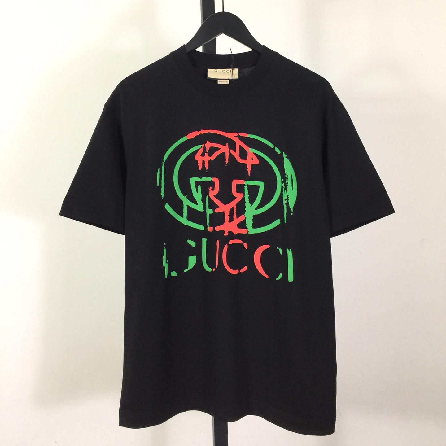 Gucci Printed Cotton Jersey T-shirt - EUR FASHION