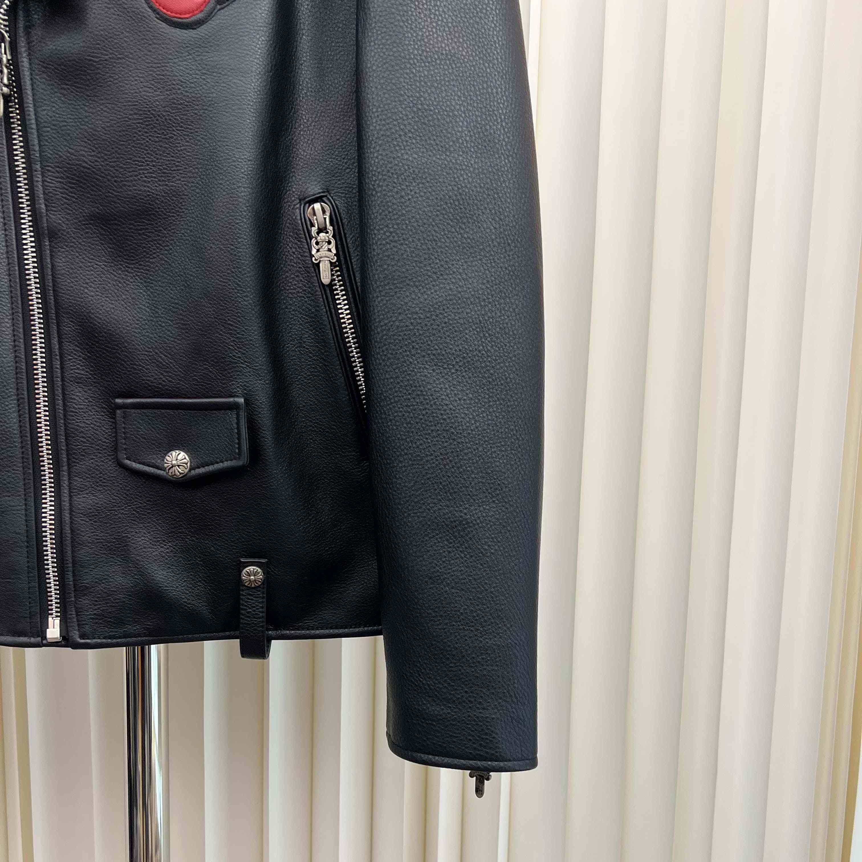 Chrome Hearts Leather Jacket - EUR FASHION