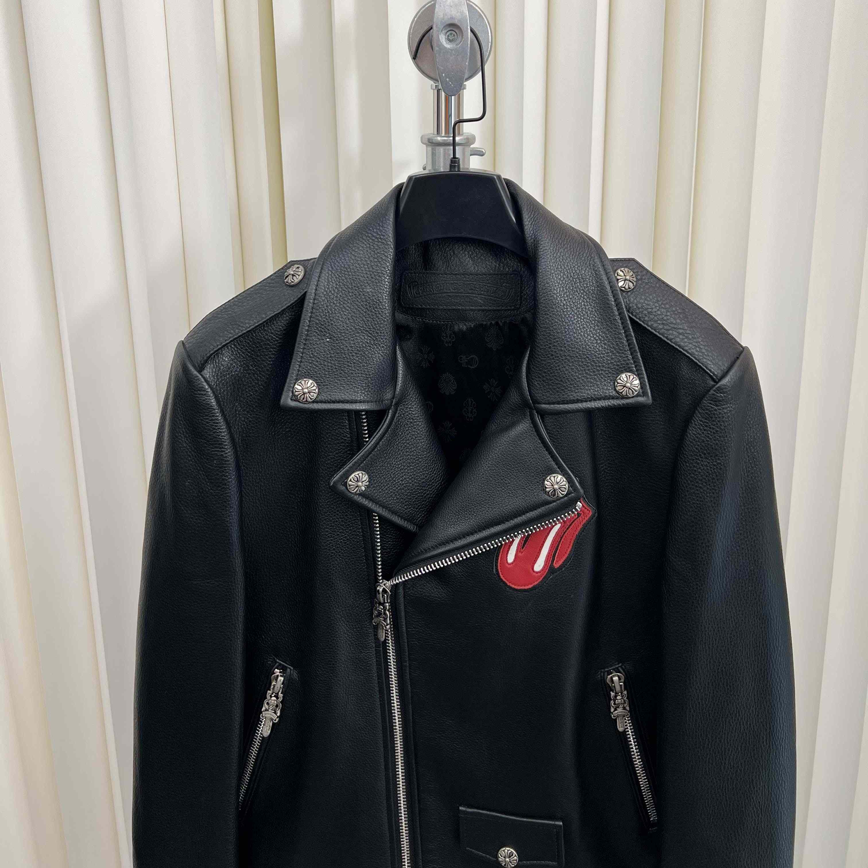 Chrome Hearts Leather Jacket - EUR FASHION