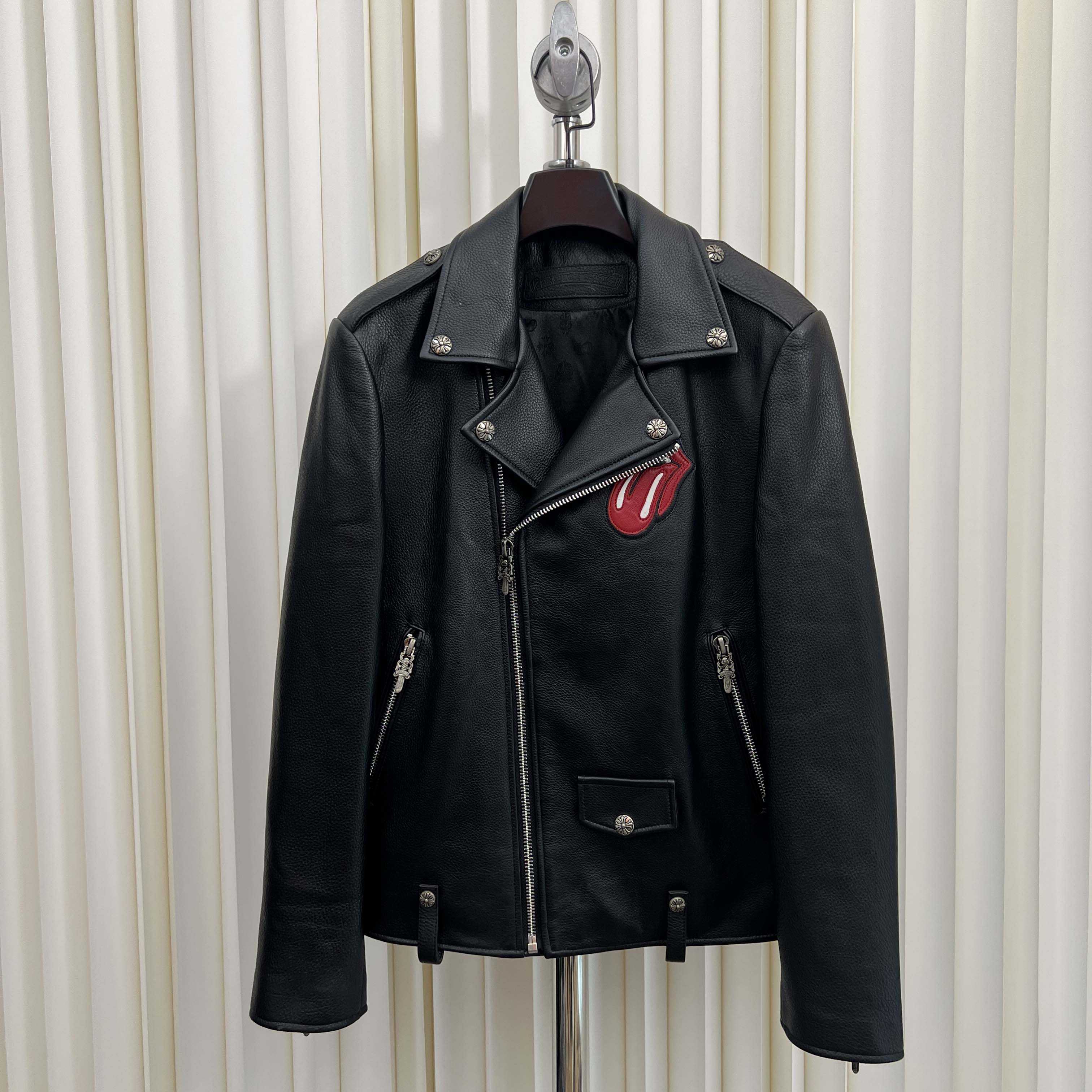Chrome Hearts Leather Jacket - EUR FASHION