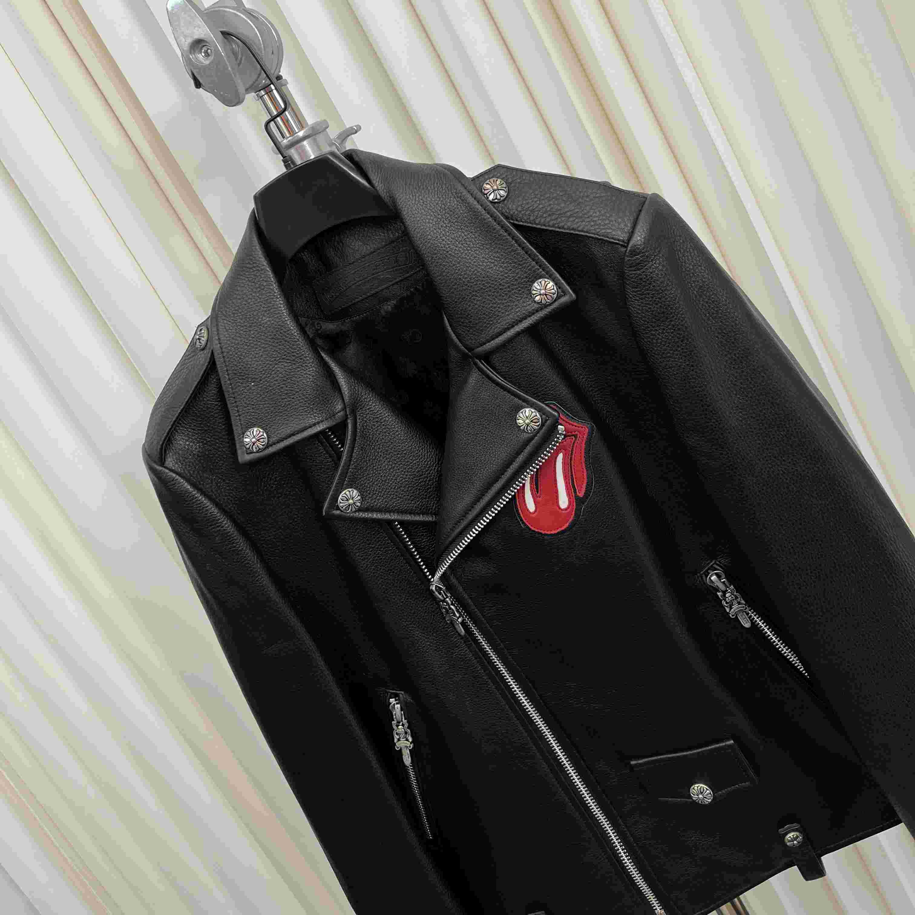 Chrome Hearts Leather Jacket - EUR FASHION