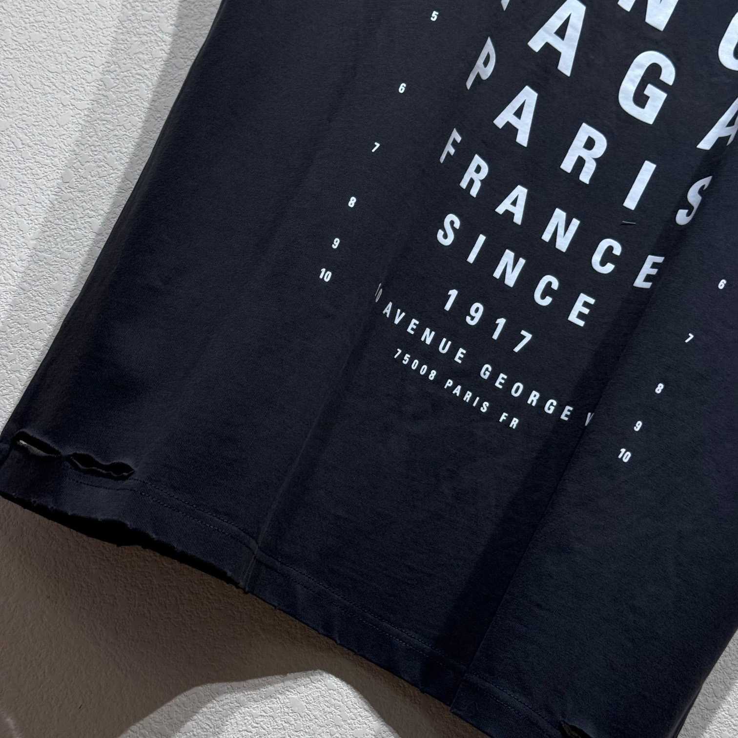 Balenciaga Optical T-Shirt Oversized In Washed Black - EUR FASHION