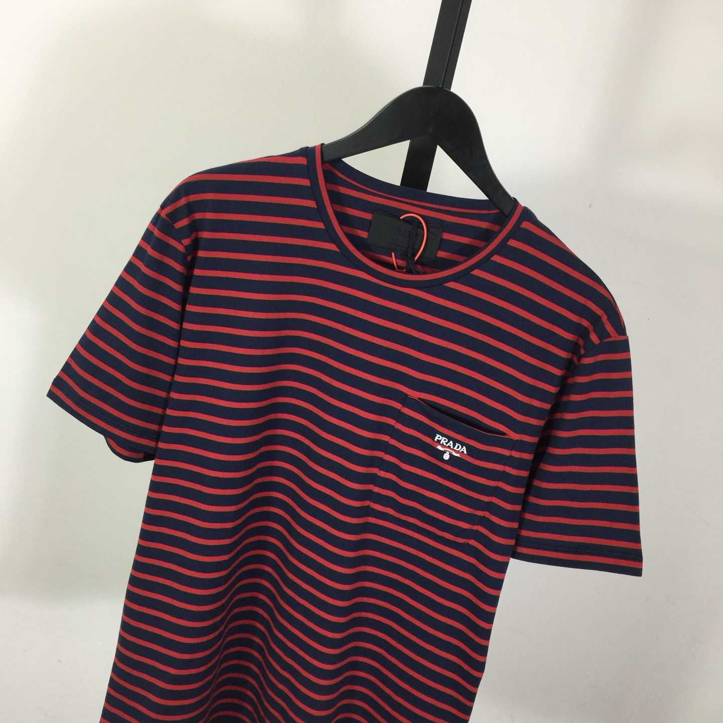 Prada Striped Cotton T-shirt  - EUR FASHION