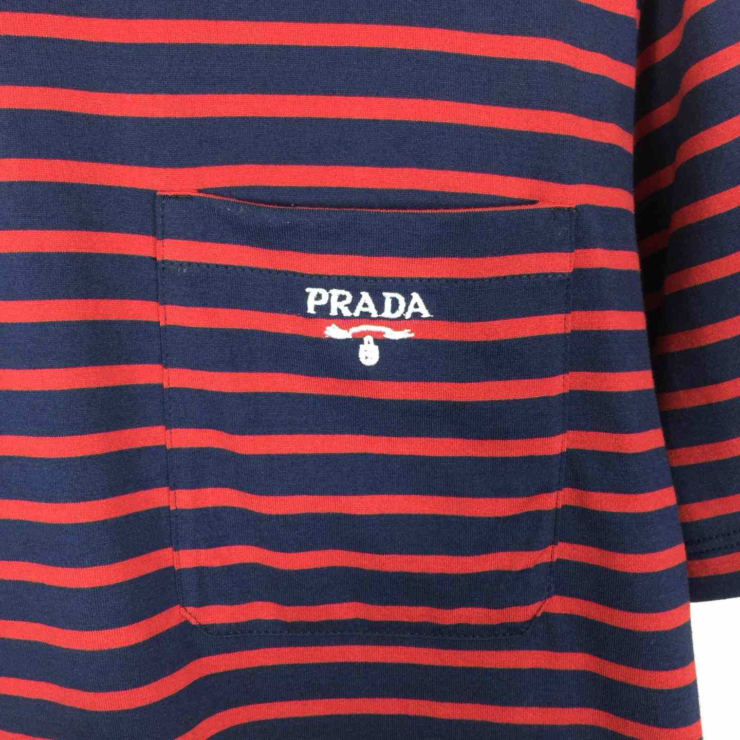 Prada Striped Cotton T-shirt  - EUR FASHION