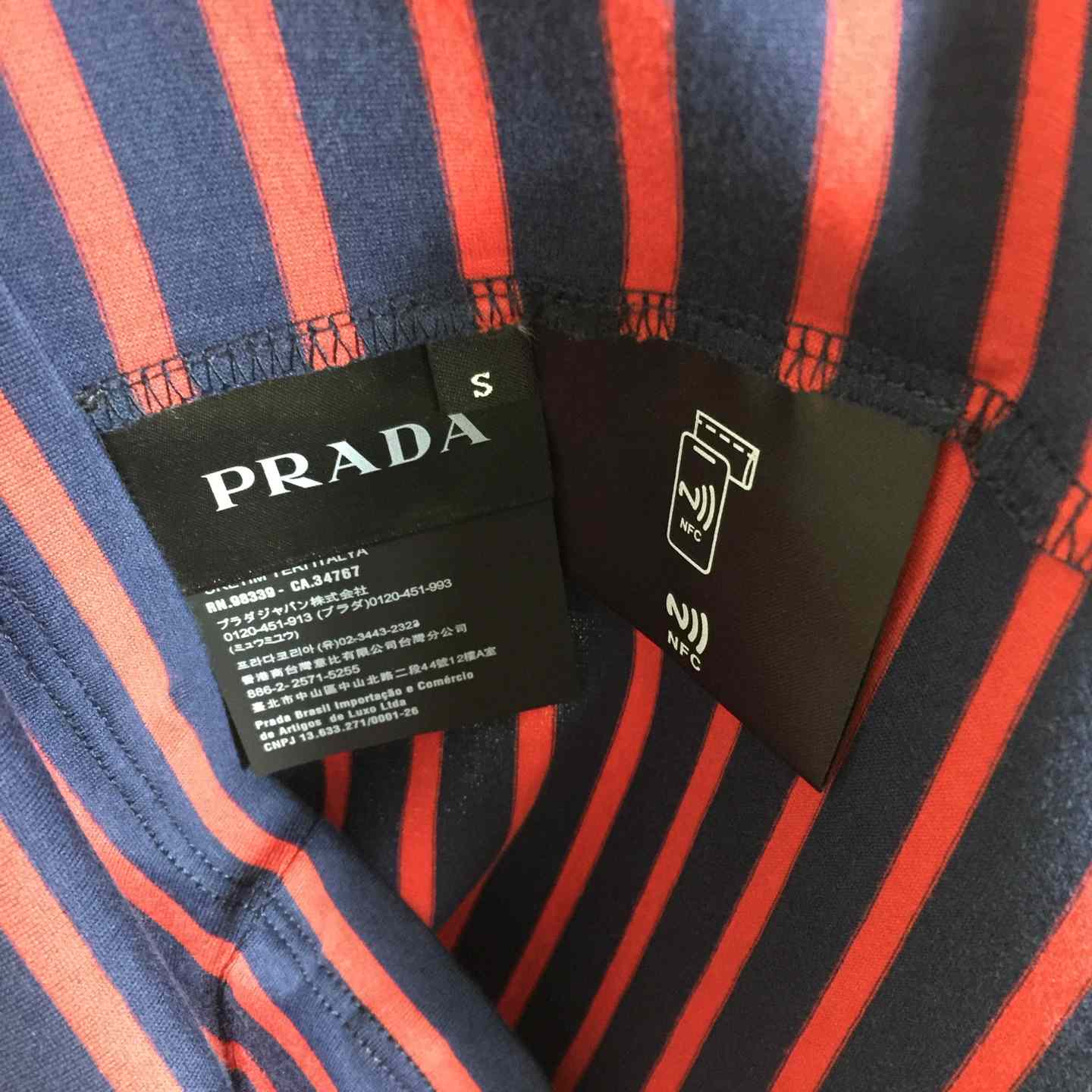 Prada Striped Cotton T-shirt  - EUR FASHION