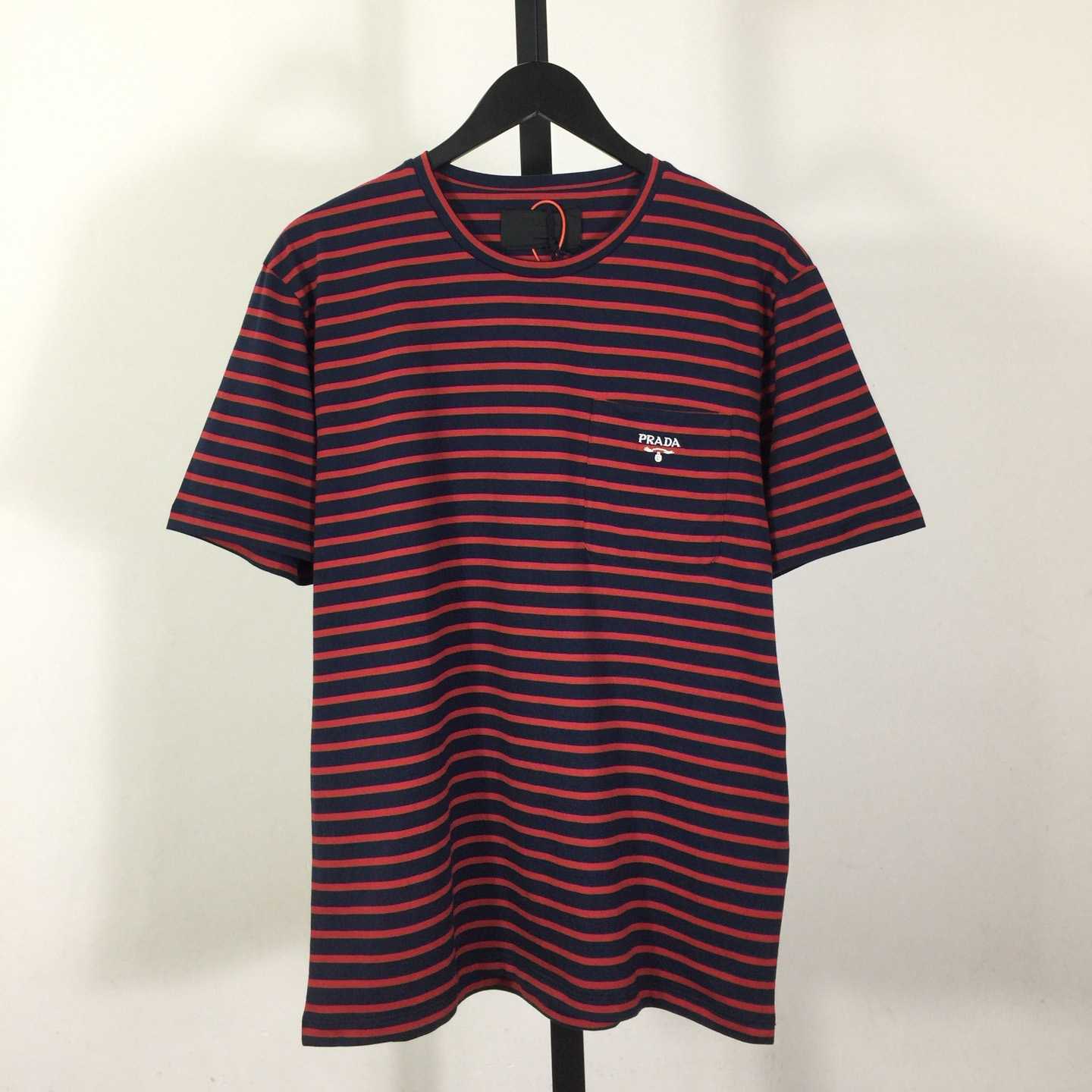 Prada Striped Cotton T-shirt  - EUR FASHION