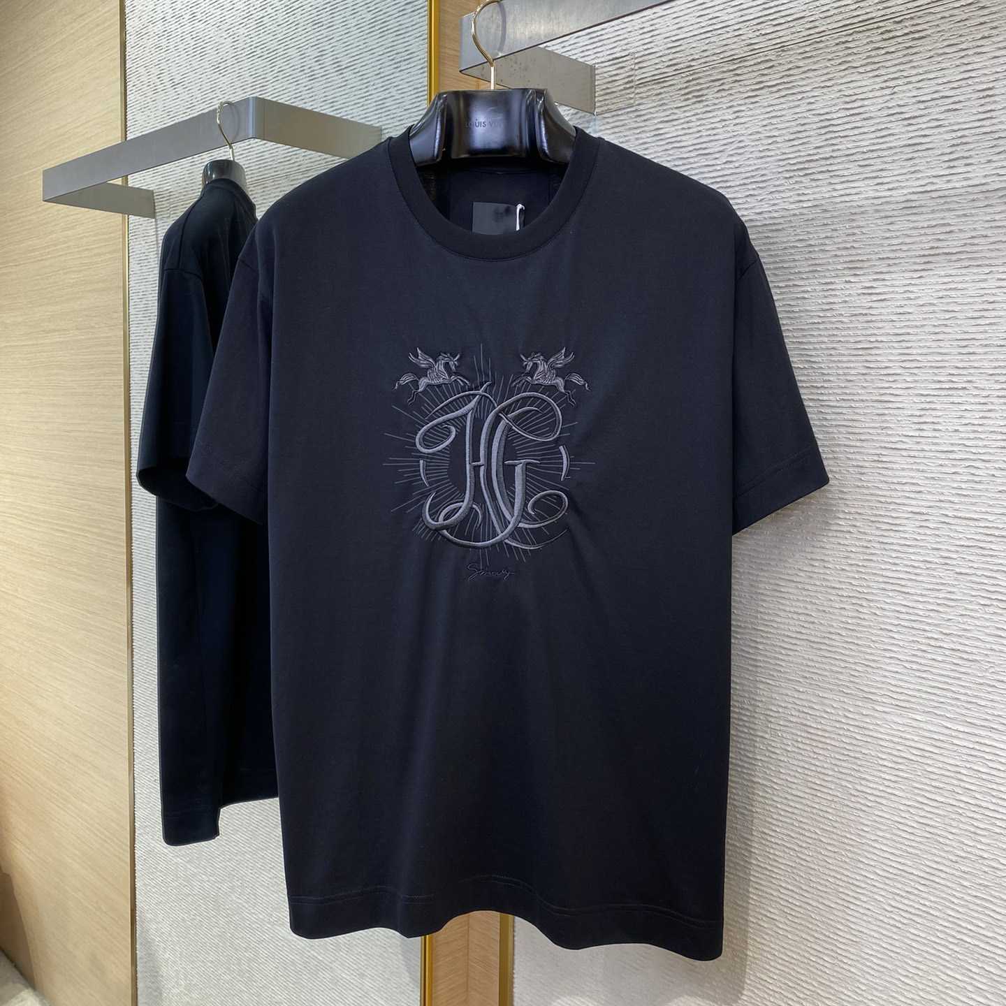 Givenchy T-shirt In Cotton With HG Embroidery - EUR FASHION