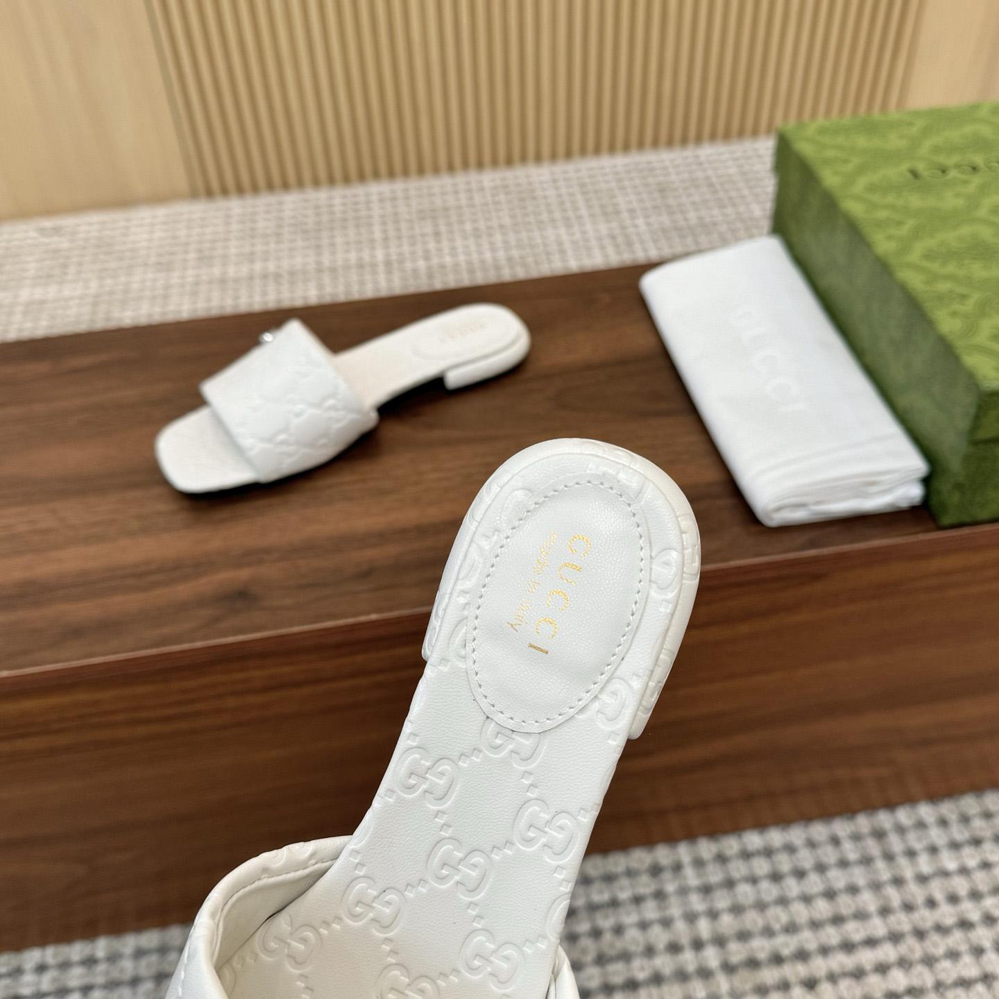 Gucci Women's Slide Sandal With Double G - EUR FASHION