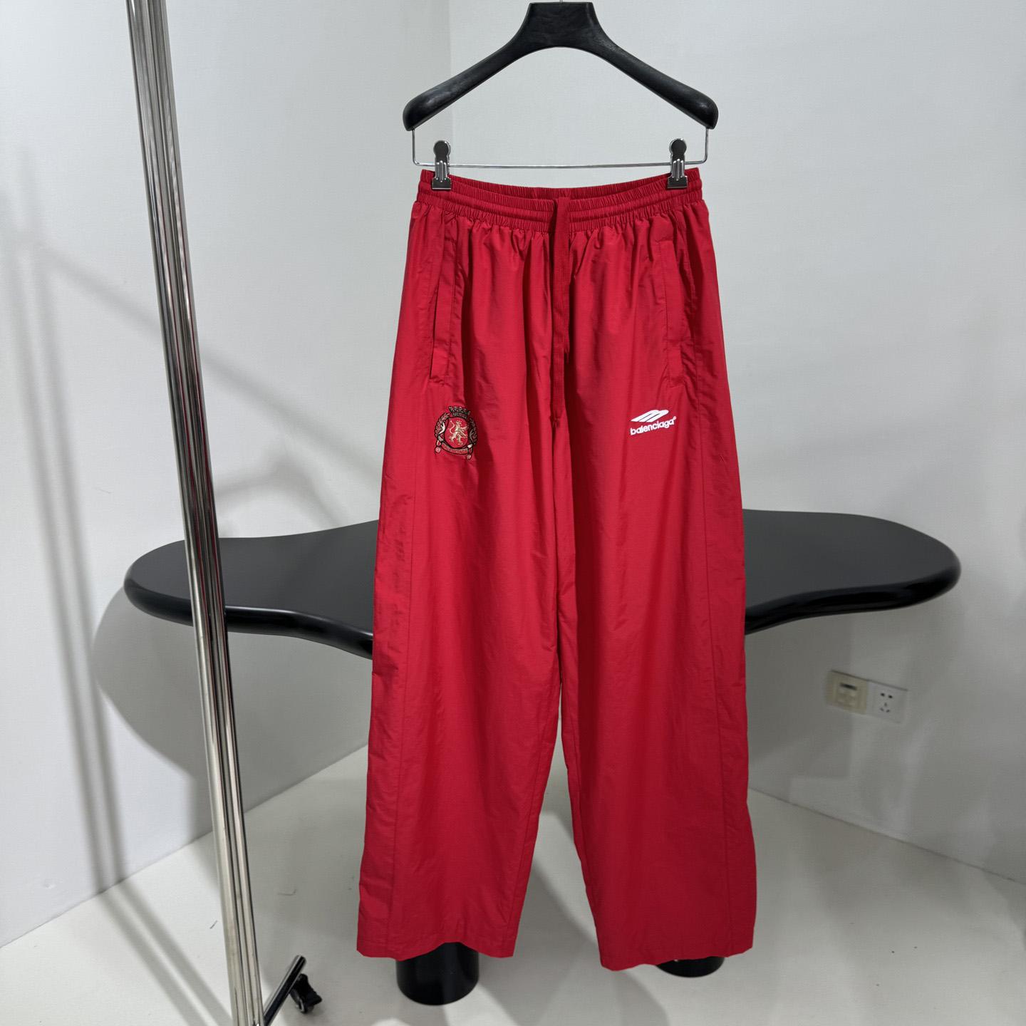Balenciaga Paris Soccer Tracksuit Pant In Red - EUR FASHION