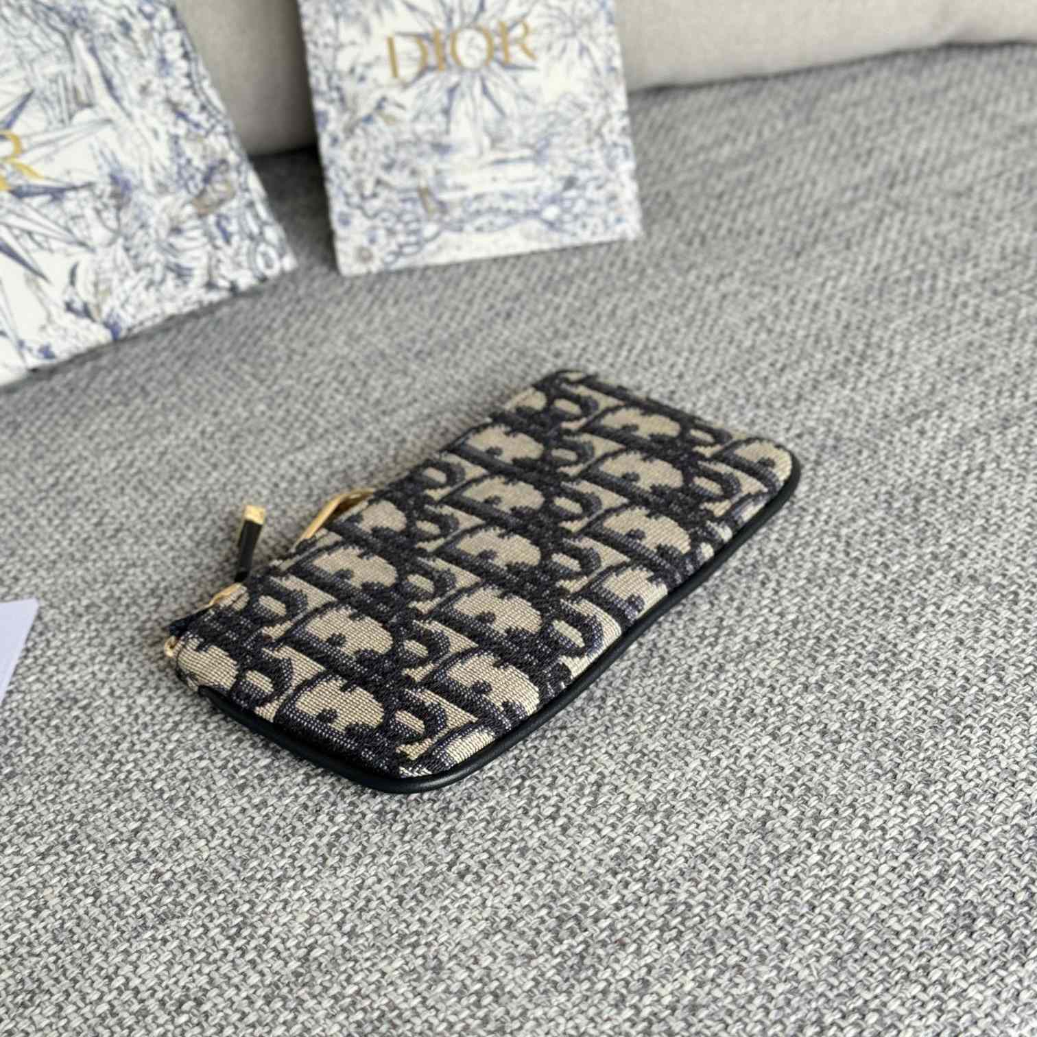 Dior 30 Montaigne Glycine Zipped Key Case (14.5*7.6cm) - EUR FASHION