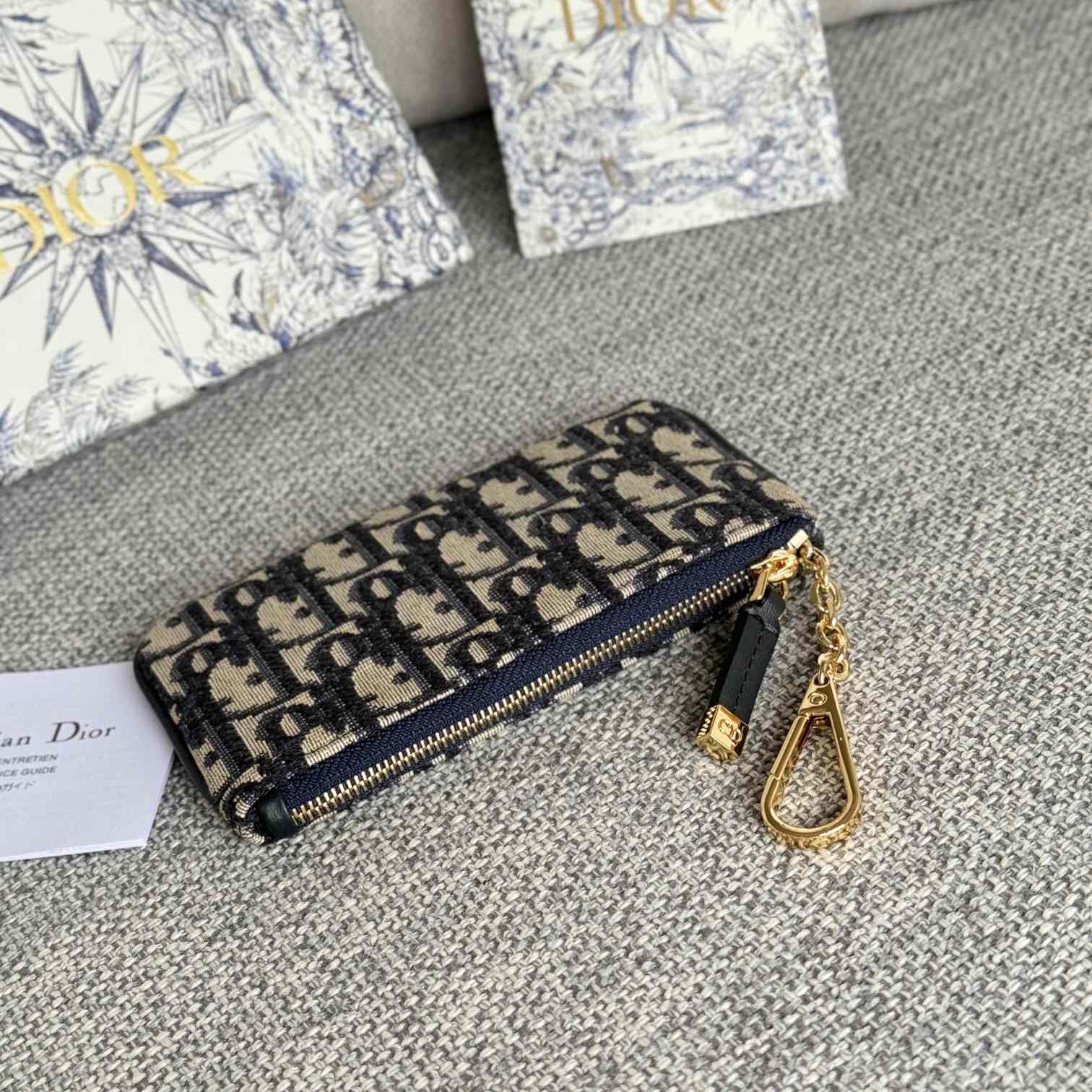 Dior 30 Montaigne Glycine Zipped Key Case (14.5*7.6cm) - EUR FASHION