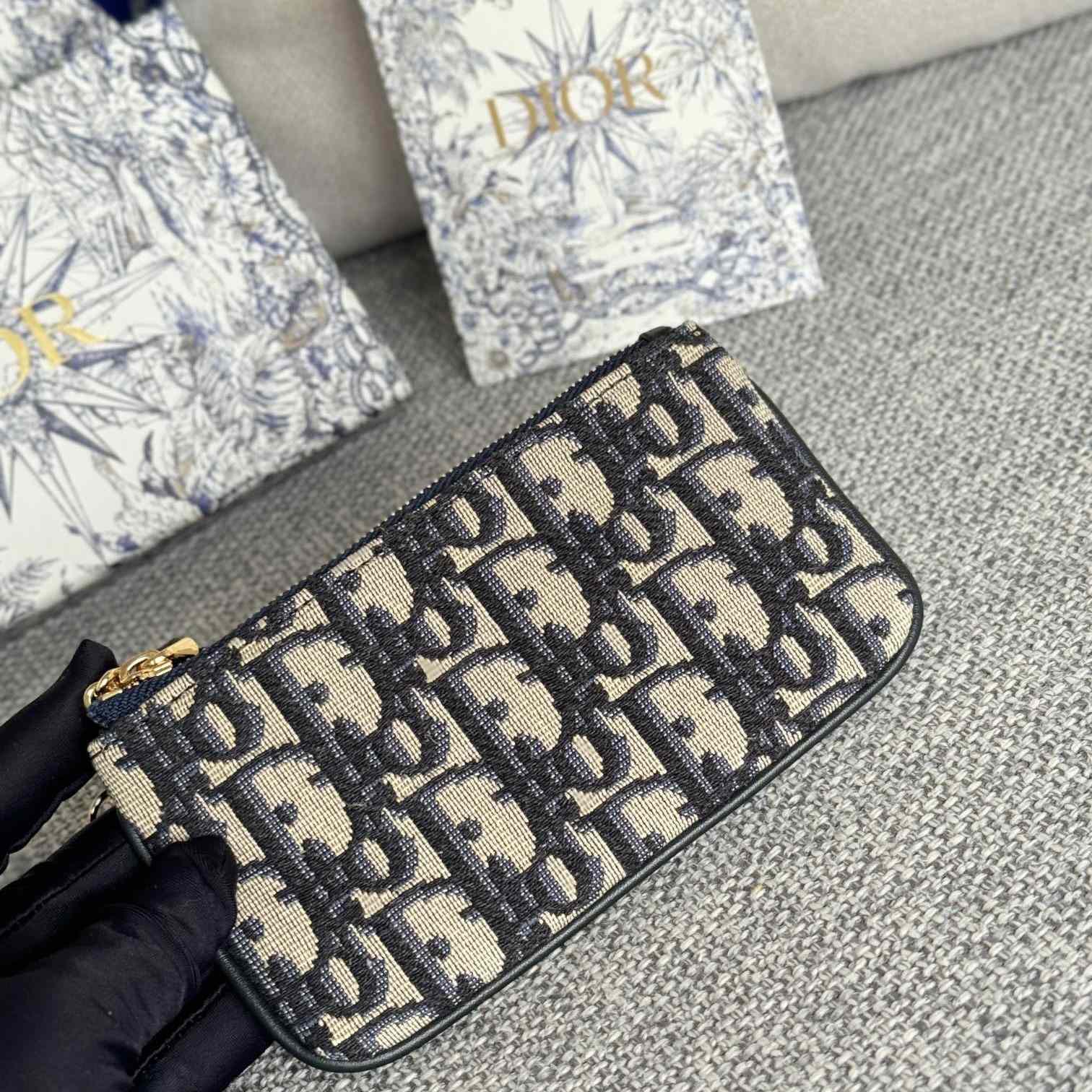 Dior 30 Montaigne Glycine Zipped Key Case (14.5*7.6cm) - EUR FASHION