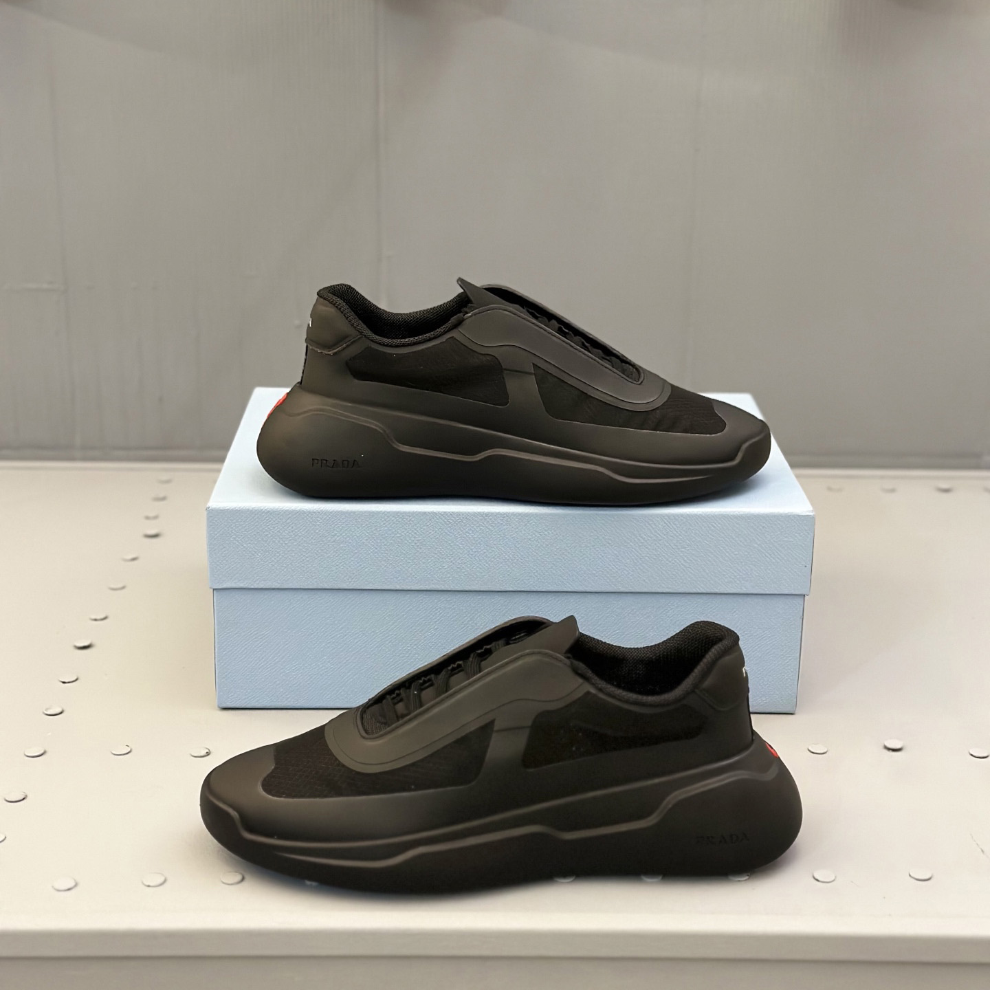 Prada America's Cup Re-Nylon And Bike Fabric Sneakers - EUR FASHION