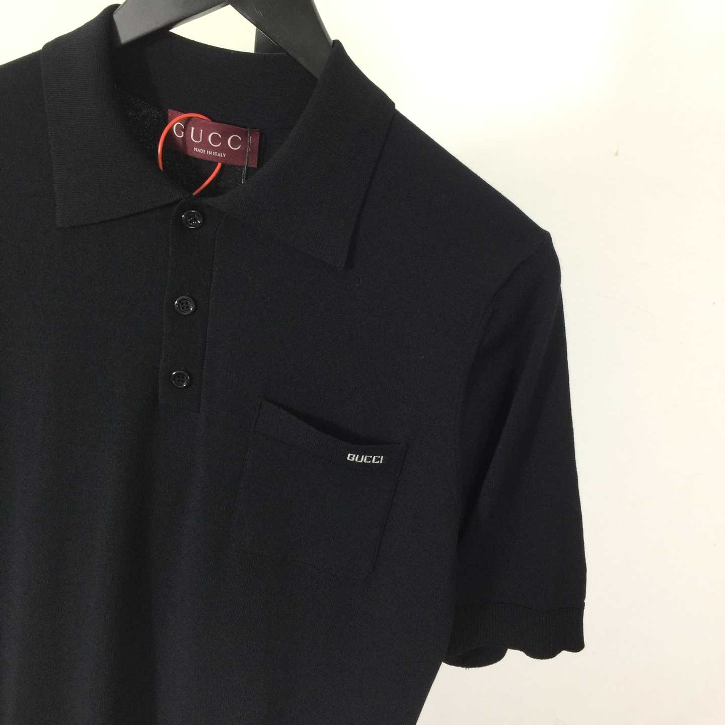 Gucci Fine Wool Knit Polo Top With Intarsia  - EUR FASHION