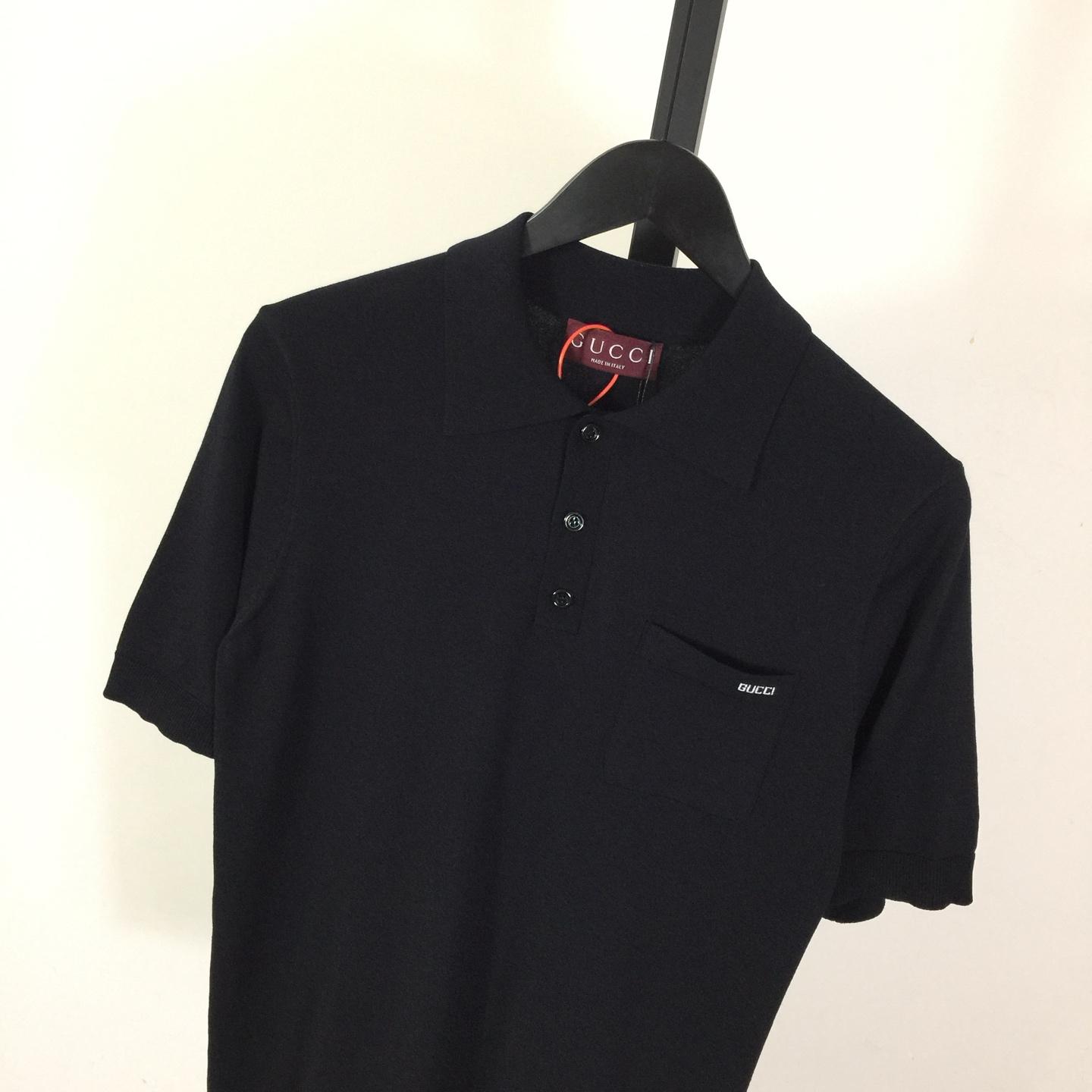 Gucci Fine Wool Knit Polo Top With Intarsia  - EUR FASHION