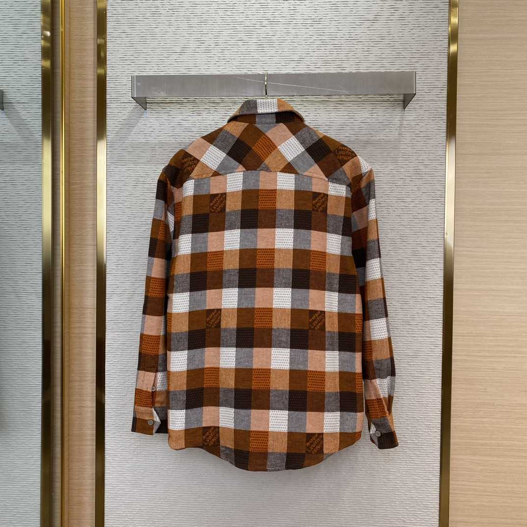 Louis Vuitton Button-Down Long-Sleeved Flannel Shirt  1AFXSJ - EUR FASHION