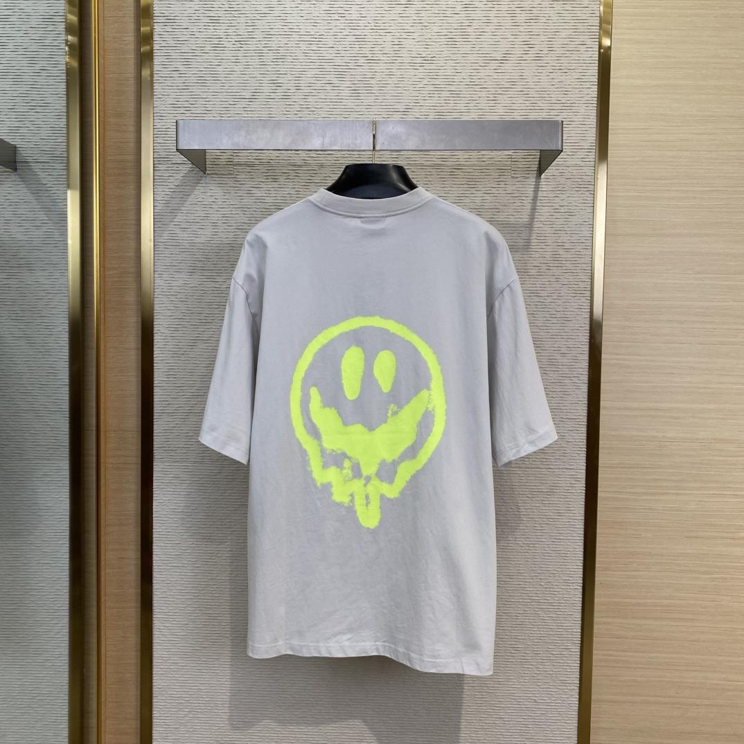 Balenciaga Hi There + Dripley T-Shirt Medium Fit In Dirty White - EUR FASHION