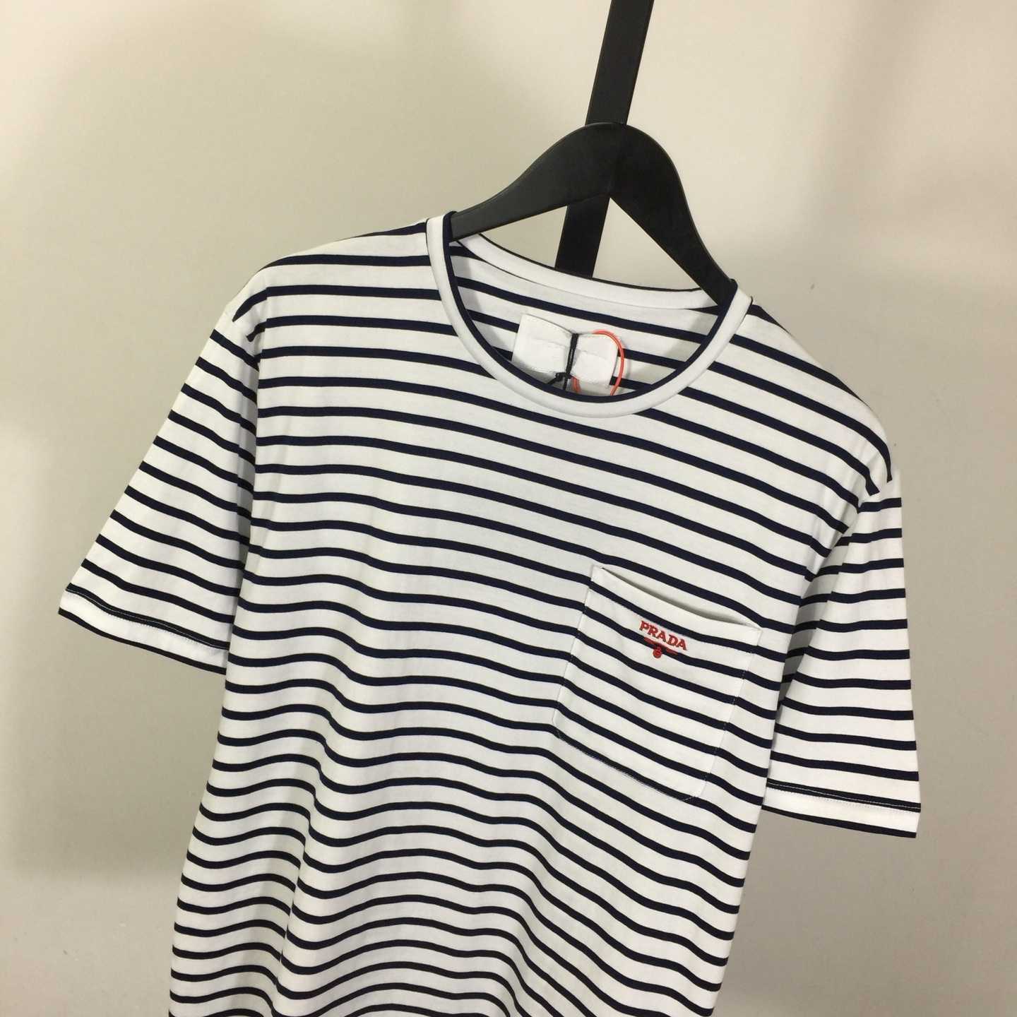 Prada Striped Cotton T-shirt  - EUR FASHION