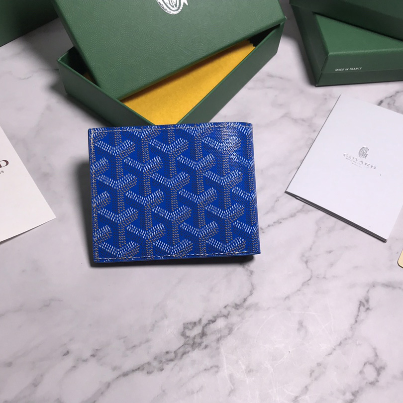Goyard Short 8 Card Slots Billfold Wallet Blue - EUR FASHION