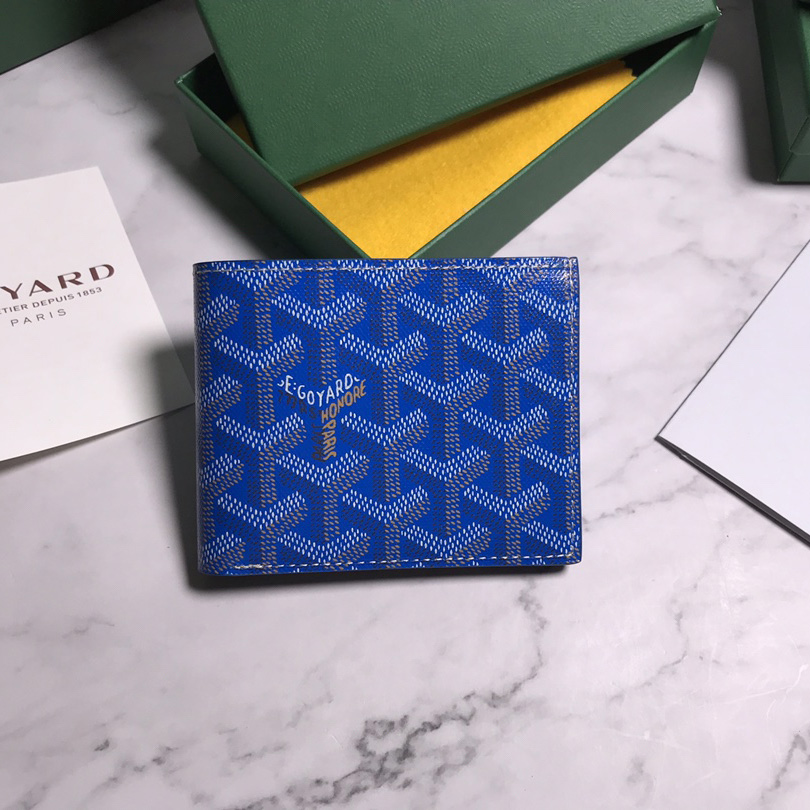 Goyard Short 8 Card Slots Billfold Wallet Blue - EUR FASHION