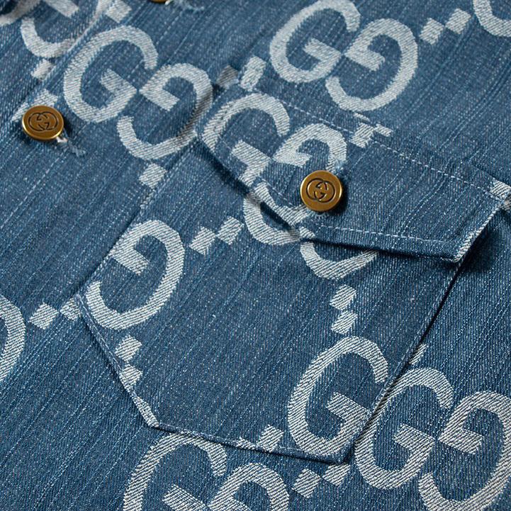Gucci Jumbo GG Denim Shirt - EUR FASHION