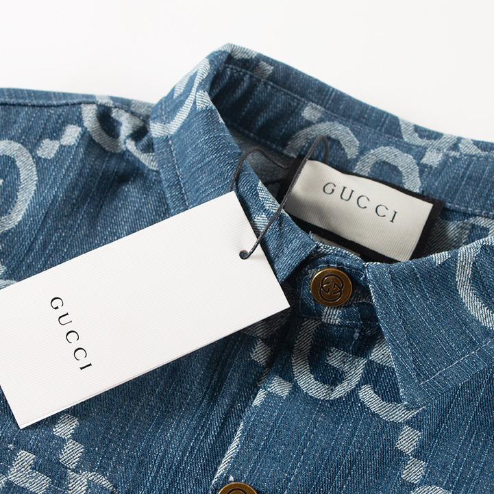 Gucci Jumbo GG Denim Shirt - EUR FASHION
