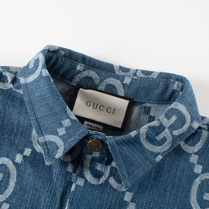 Gucci Jumbo GG Denim Shirt - EUR FASHION